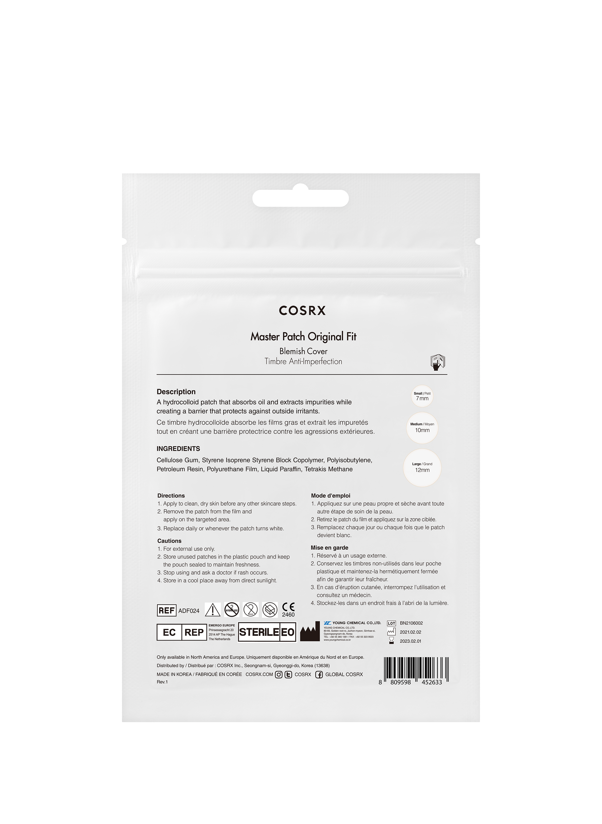 Patchs réparateurs ciblés COSRX No color