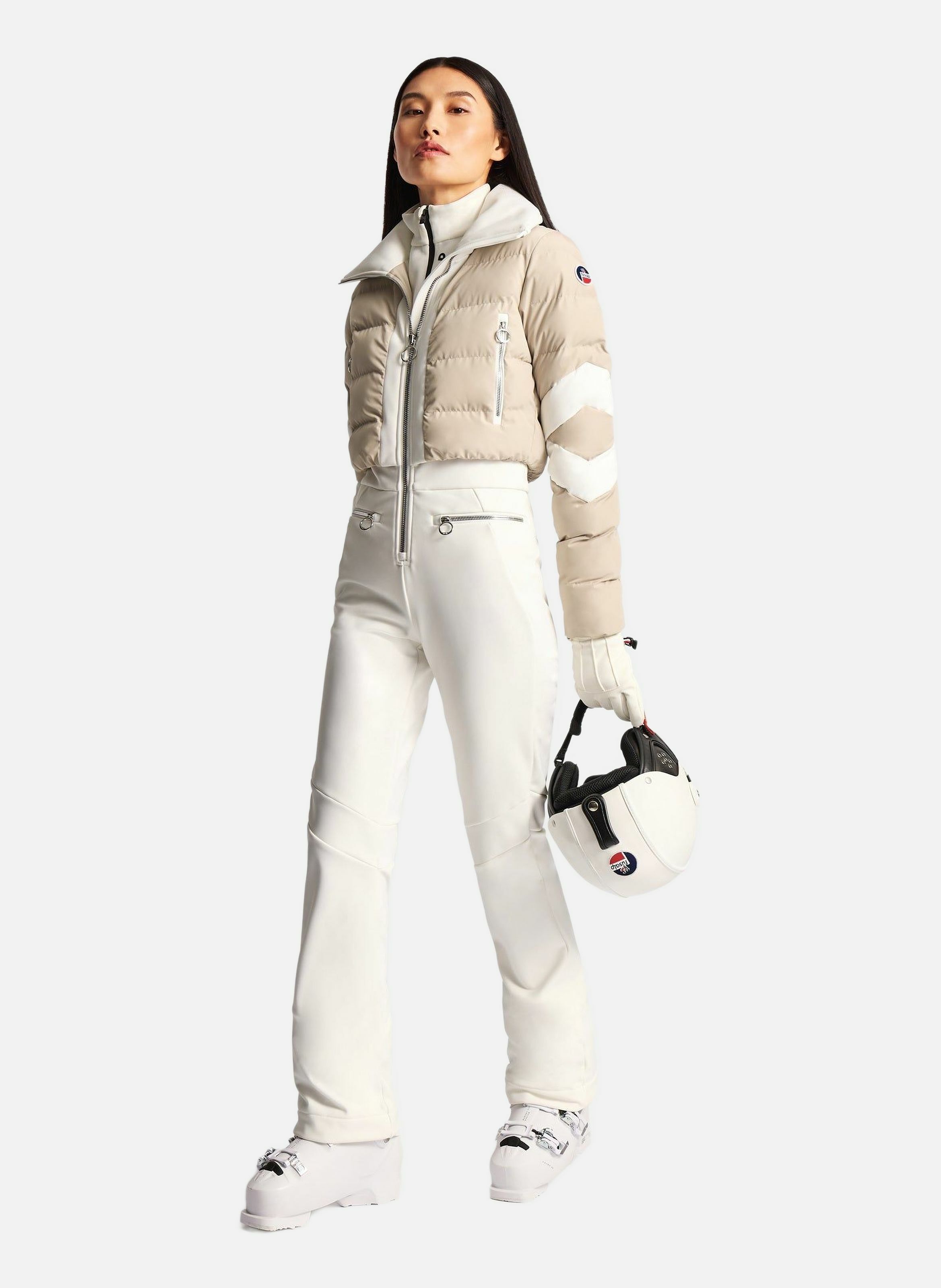 Combinaison de ski clarisse col montant coupe regular FUSALP Blanc