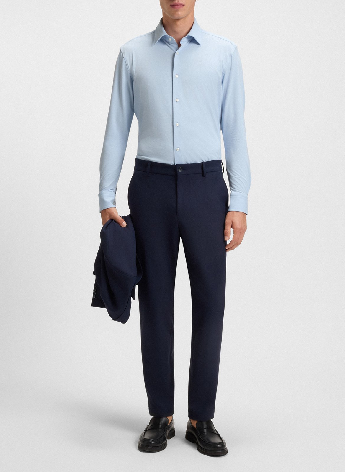 Chemise col classique slim fit BOSS Bleu