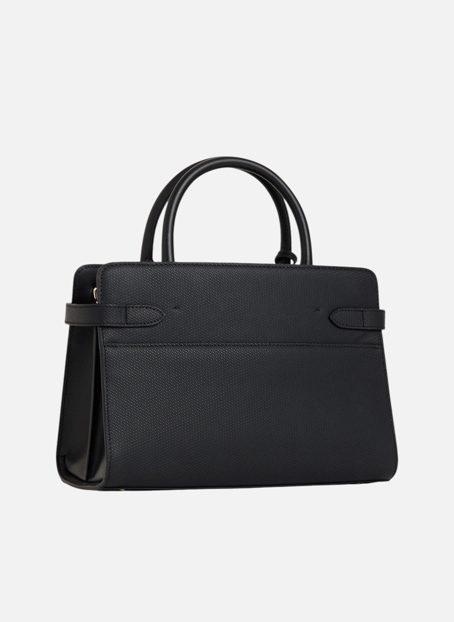 Sac à main moyen modèle emilie en cuir signature t Noir