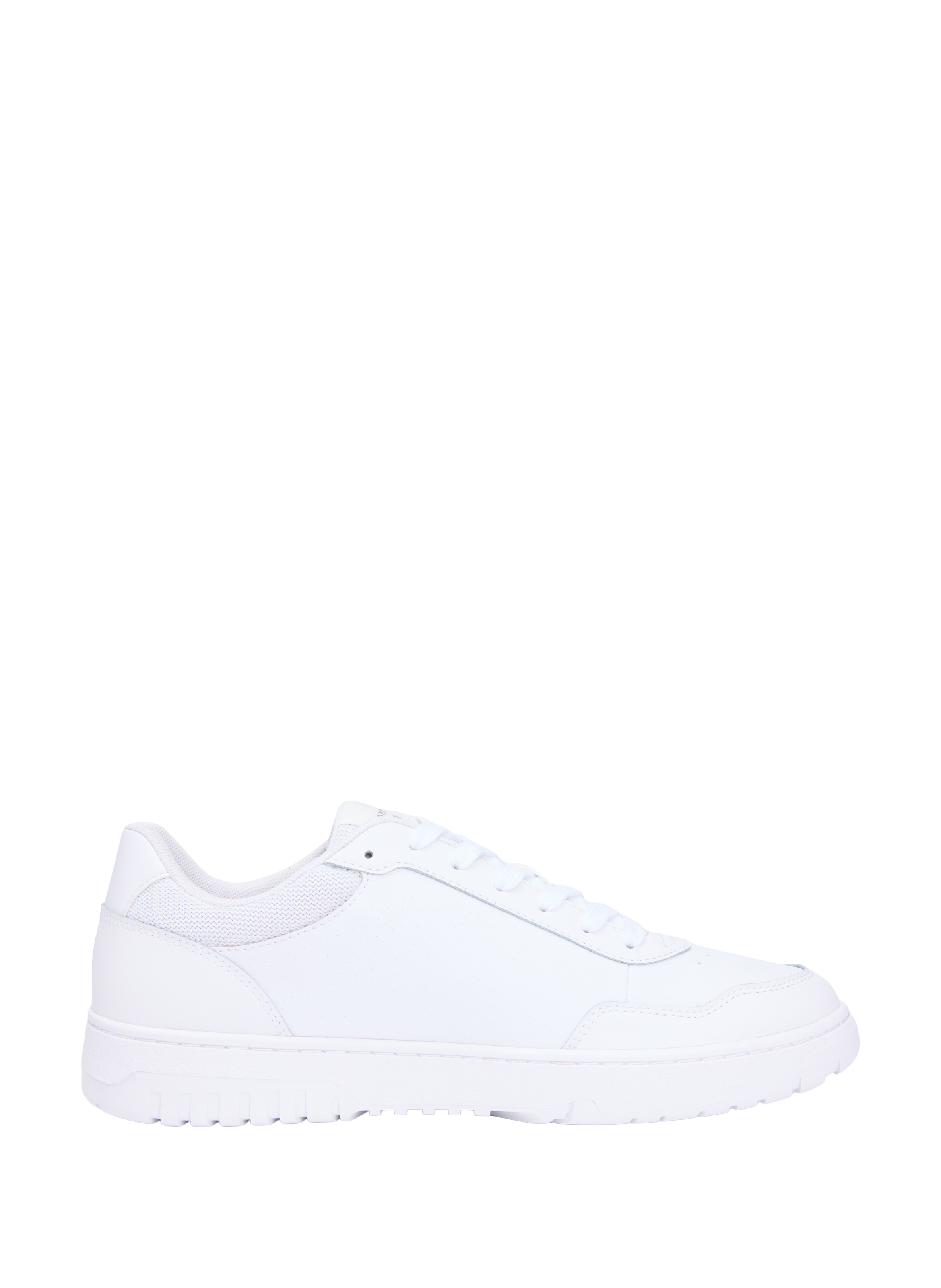 Basket en cuir de vache mélangé TOMMY HILFIGER Blanc