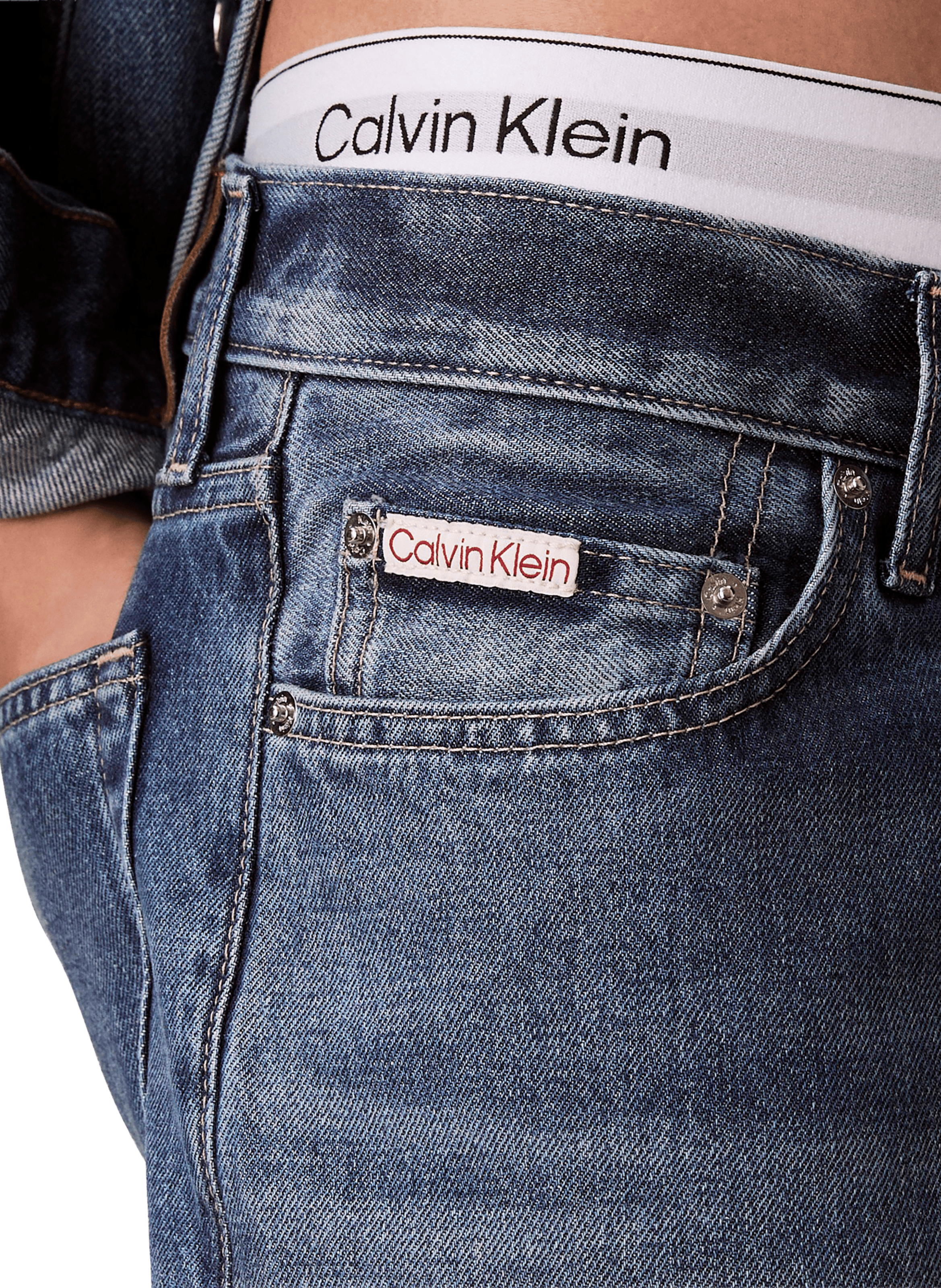 Jean ample en coton CALVIN KLEIN Bleu