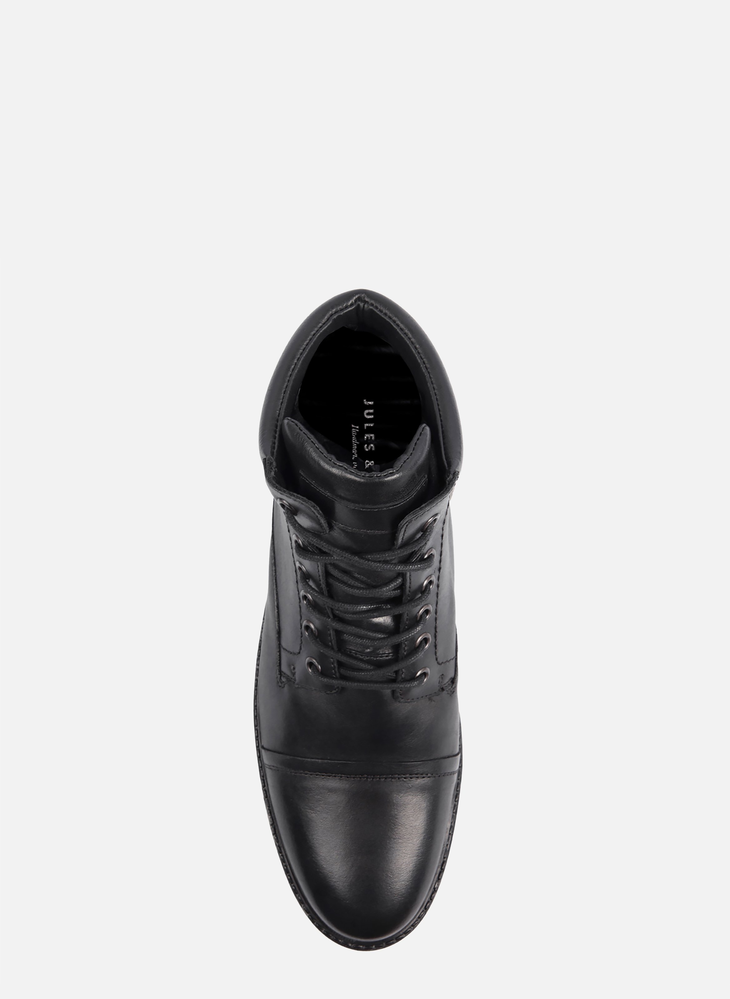 Boots rangers elliot cuir lisse noir JULES & JENN Noir