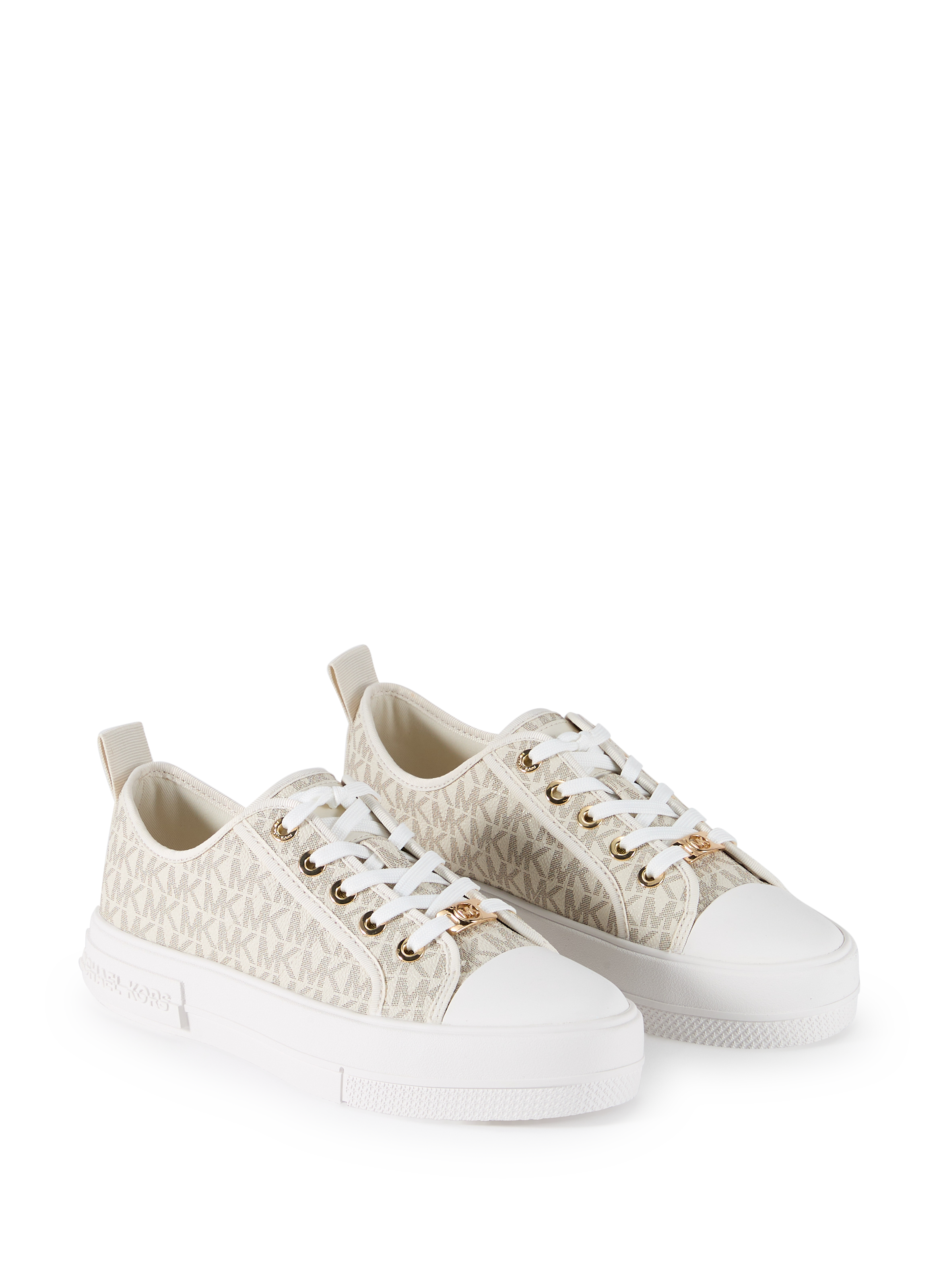 Baskets logotypées à lacets MICHAEL KORS Blanc
