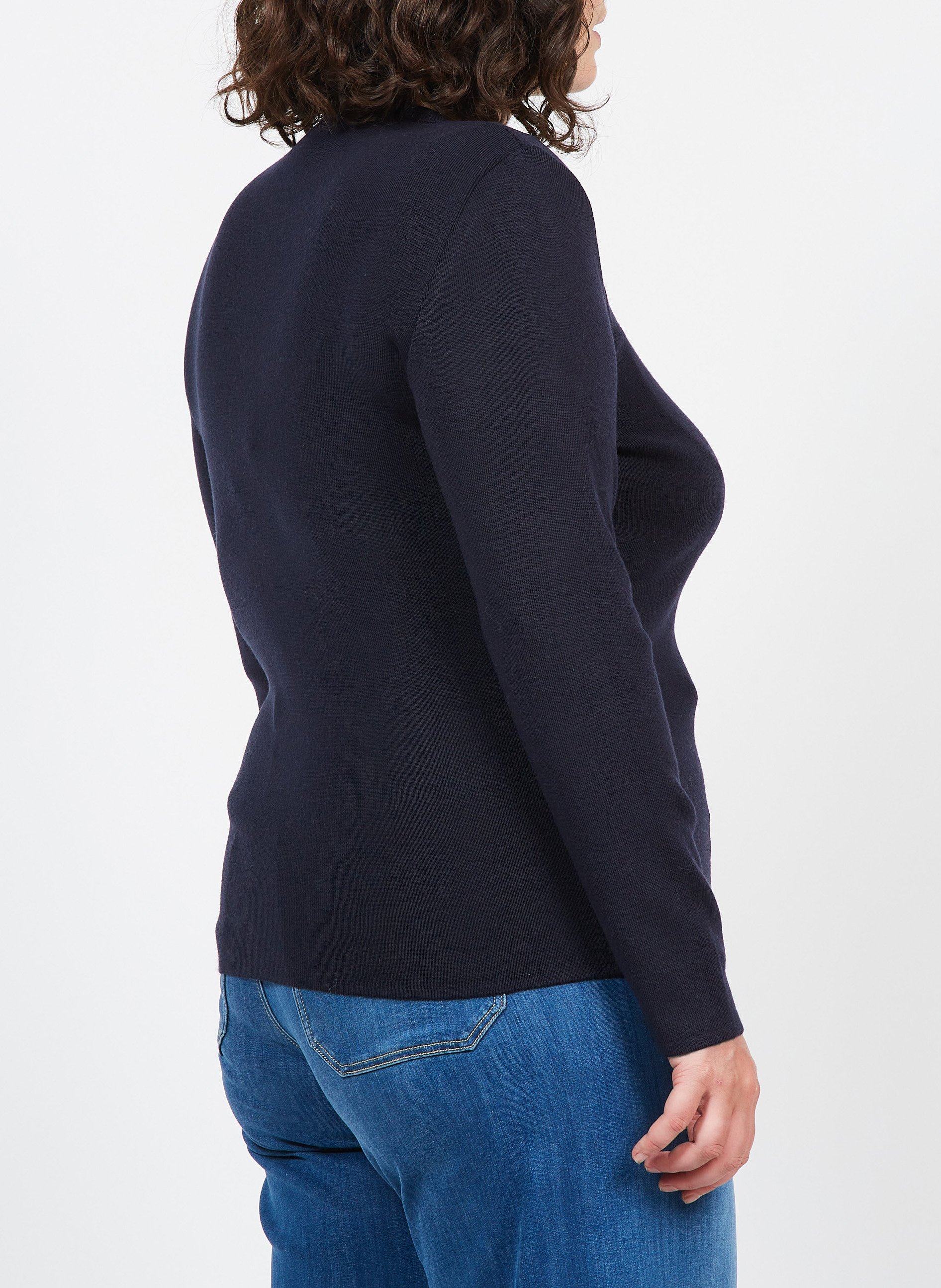 Pull col rond rayé en laine briac ARMOR-LUX Bleu