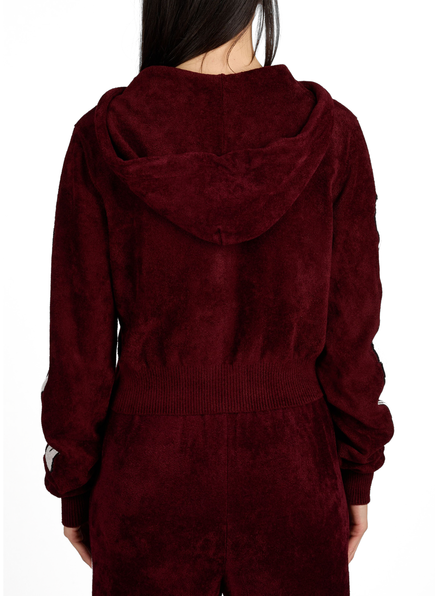 Sweat zippé en velours à logo  AMIRI Rouge