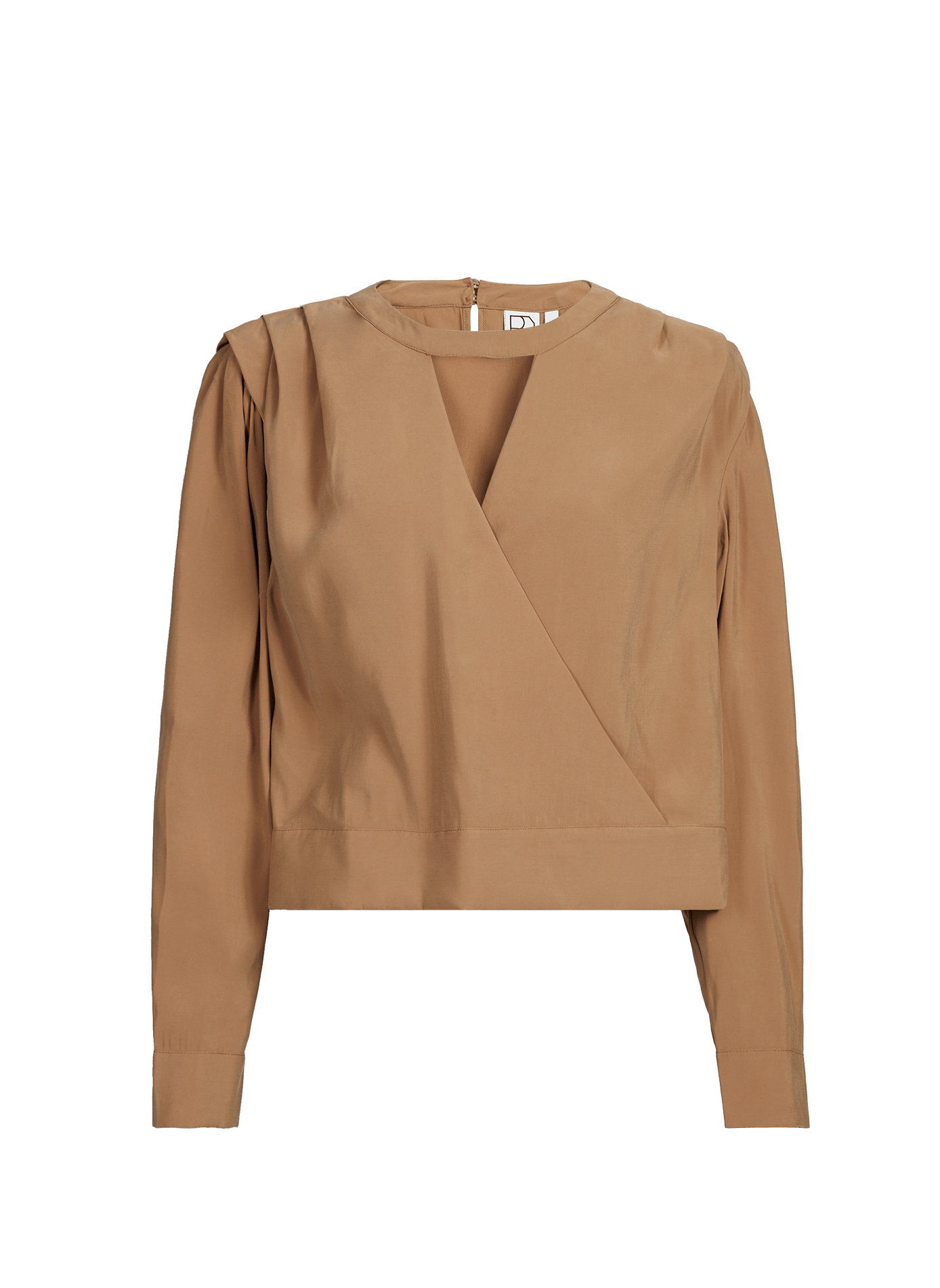 Round neck blouse ROUGE EDIT Brown