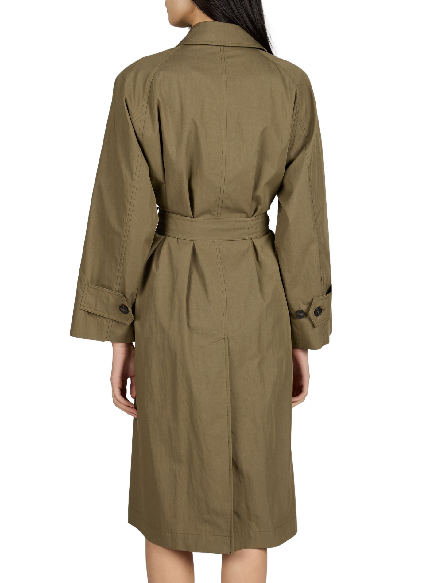Trench à taille ceinturée en coton mélangé MAX MARA WEEK END Kaki