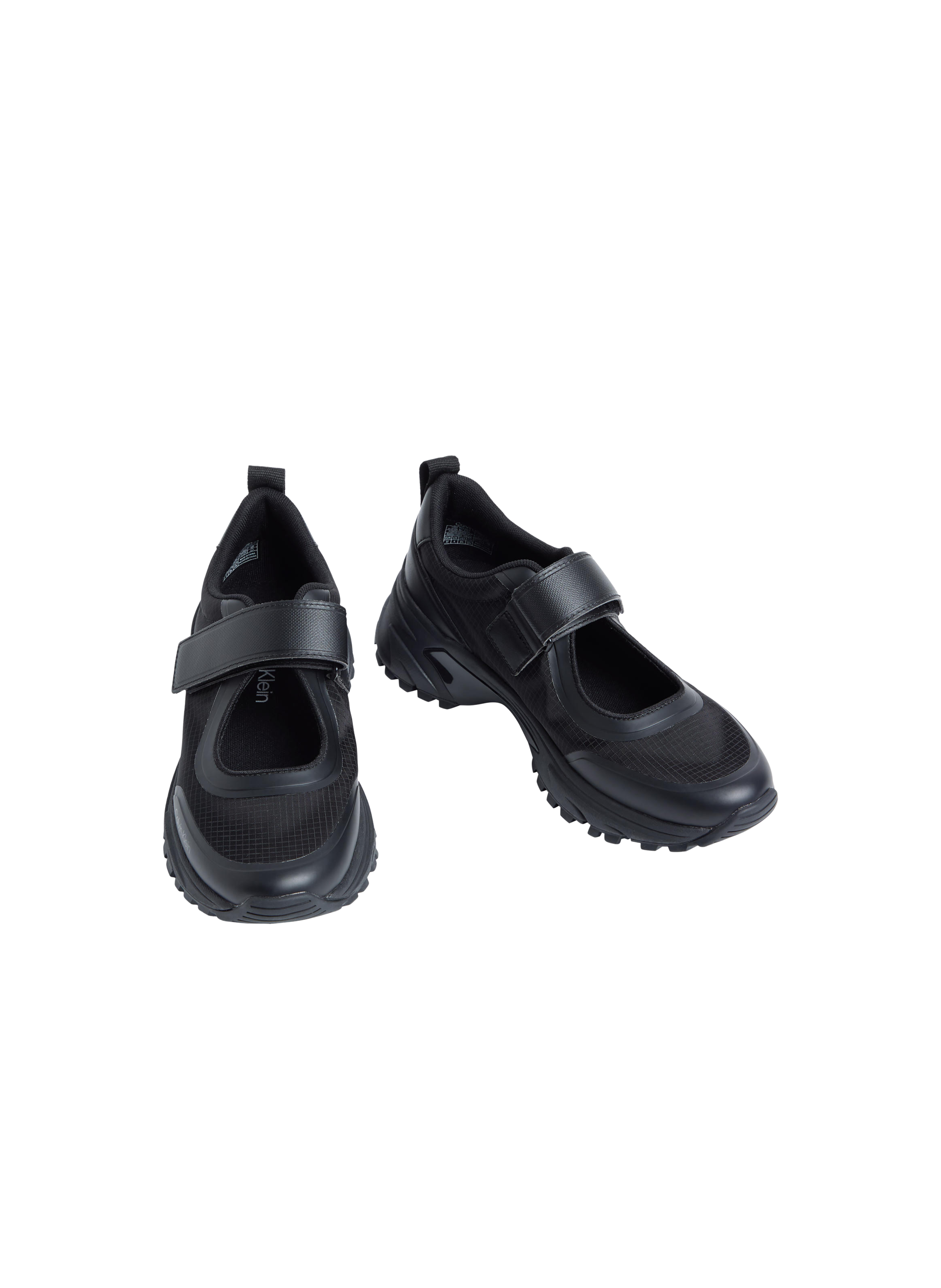 Open-toe Donna low-top sneakers with velcro. CALVIN KLEIN Black