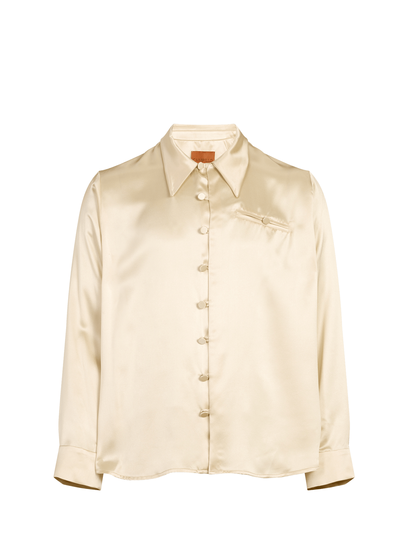 Long-sleeved silk shirt CAMPILLO Beige