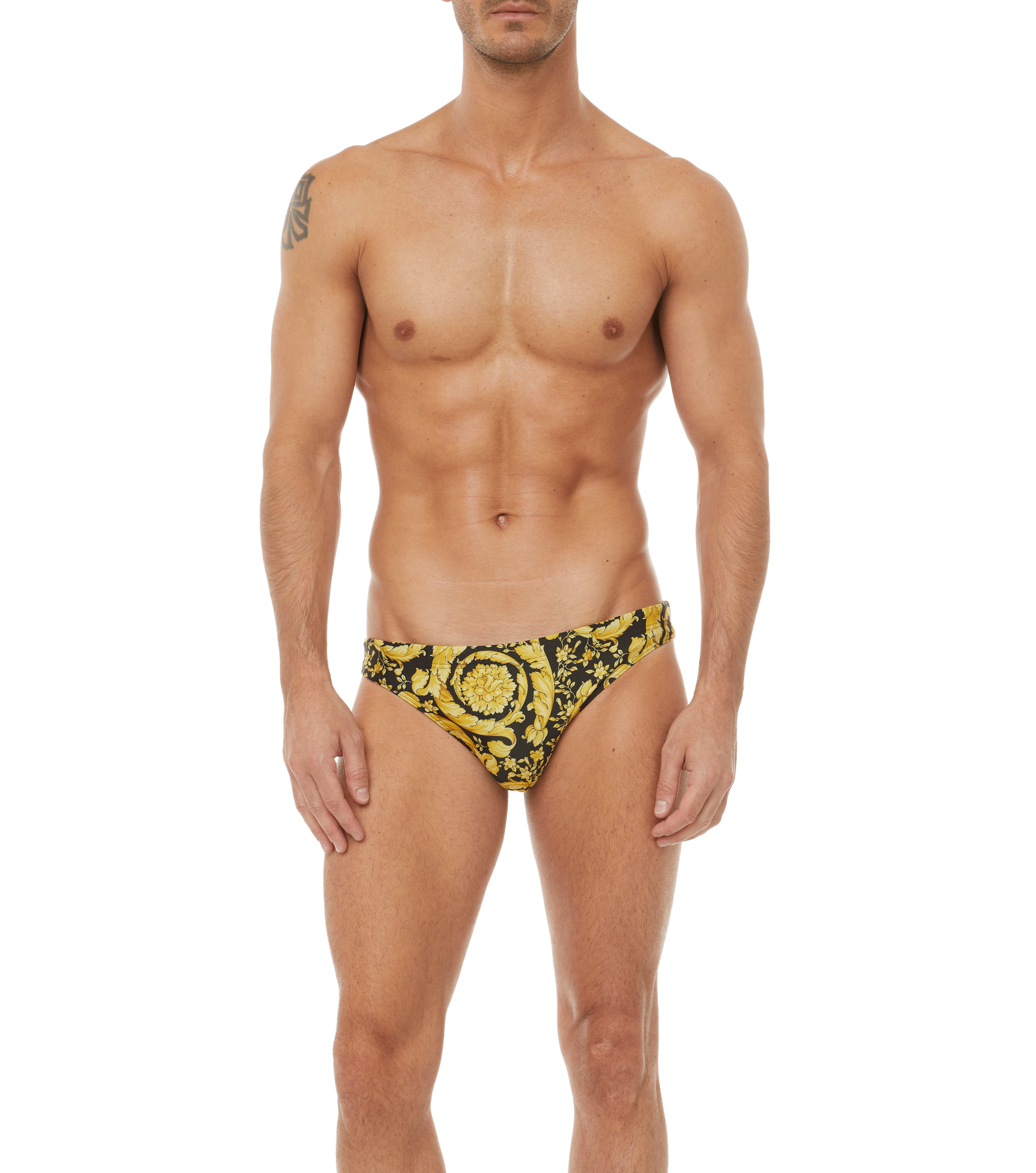 Barocco print swim briefs VERSACE Golden