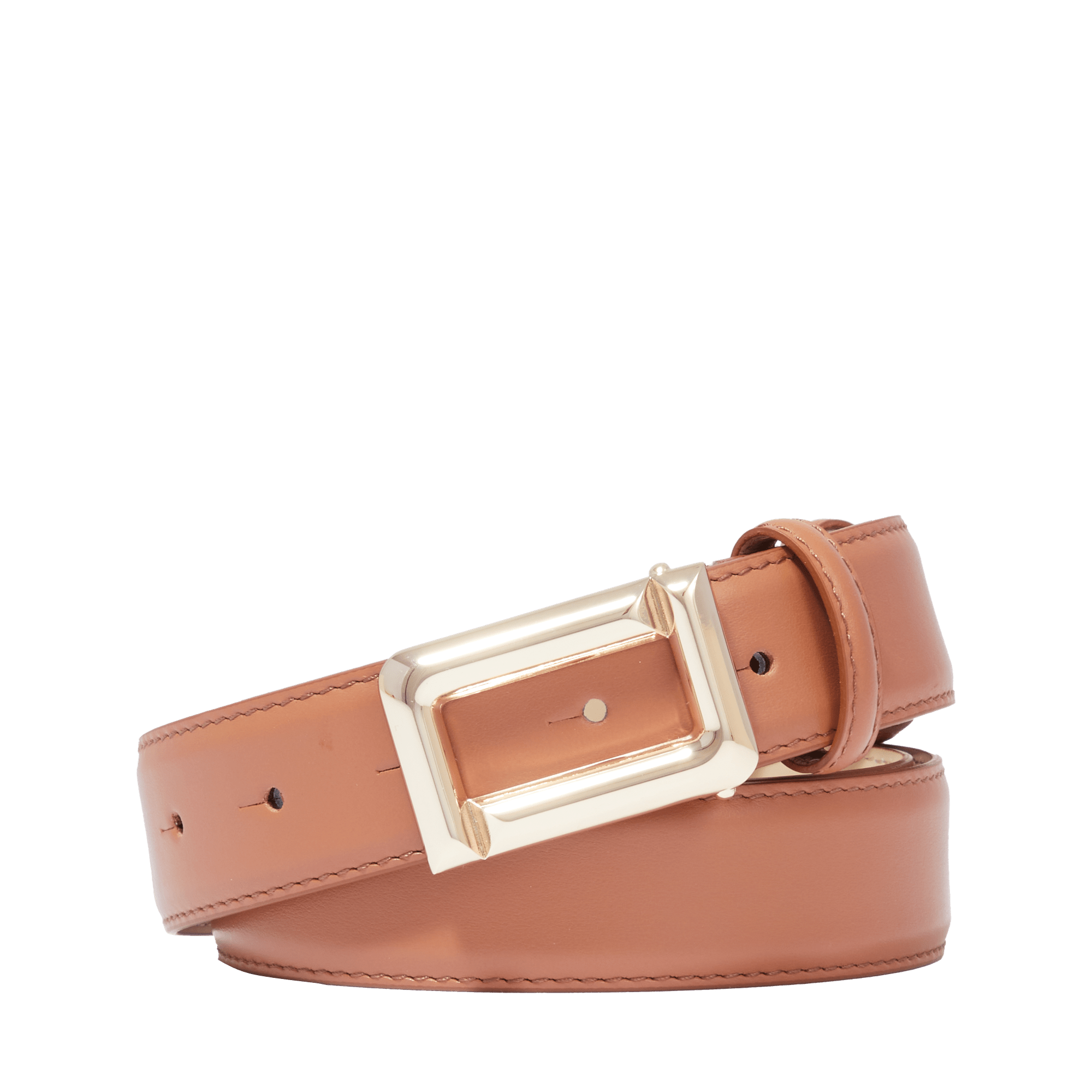 Reversible 30mm buckle belt angèle by lancel in leather LANCEL Brown