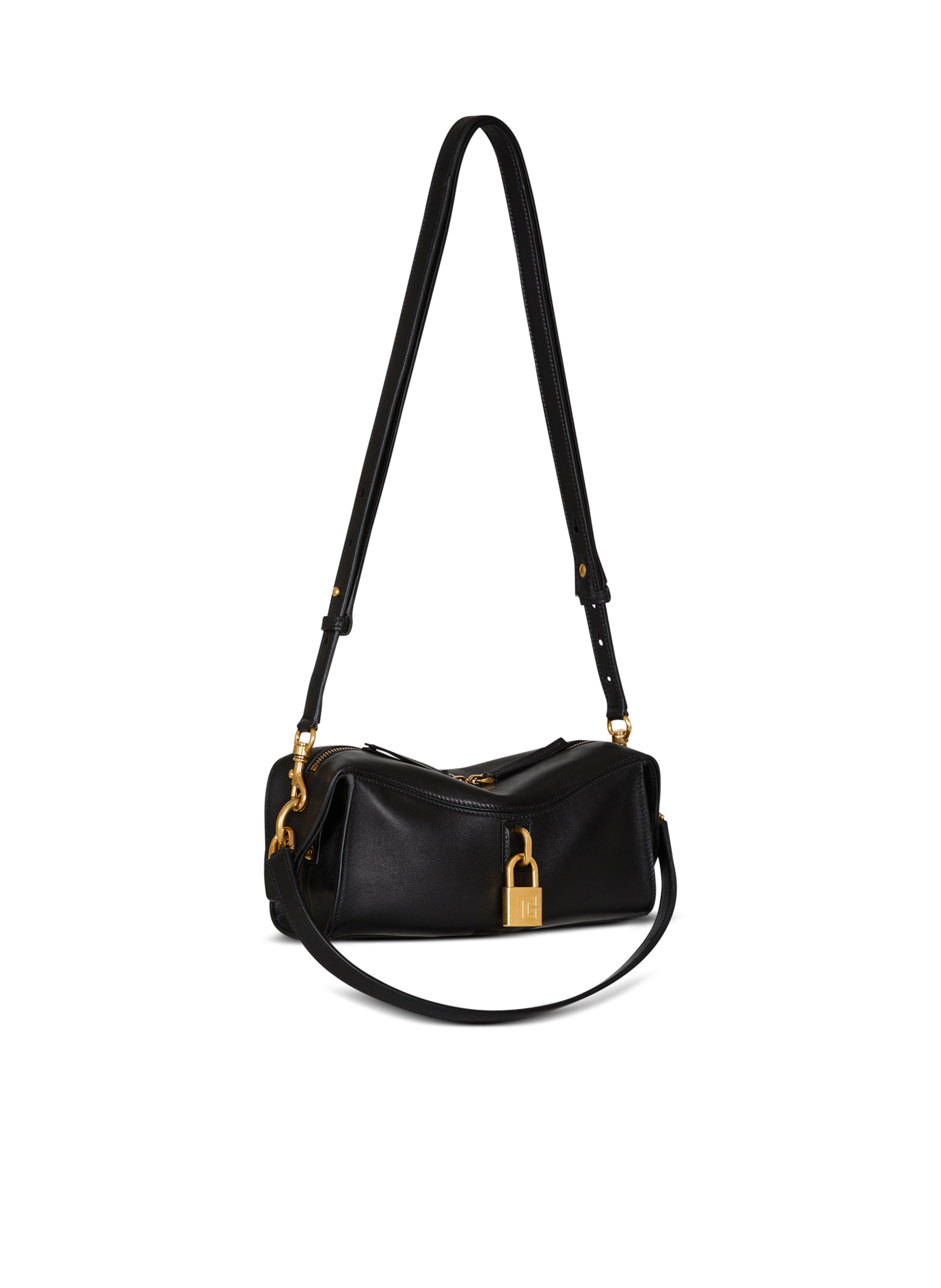 Sac pulse small en cuir lisse BALMAIN Noir