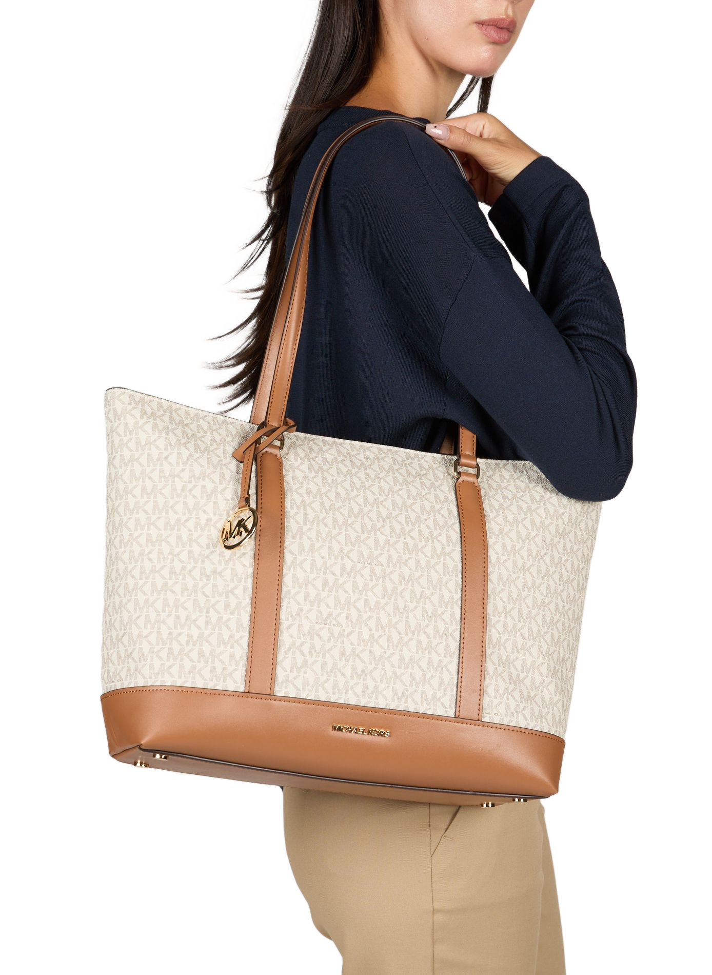 Bedruckte Einkaufstasche MICHAEL KORS Beige