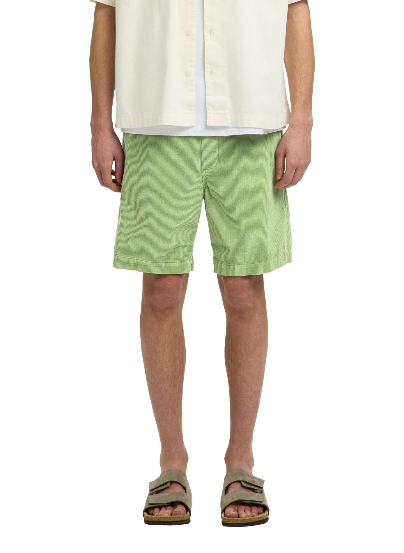 Gonna dritta in misto cotone SELECTED Verde