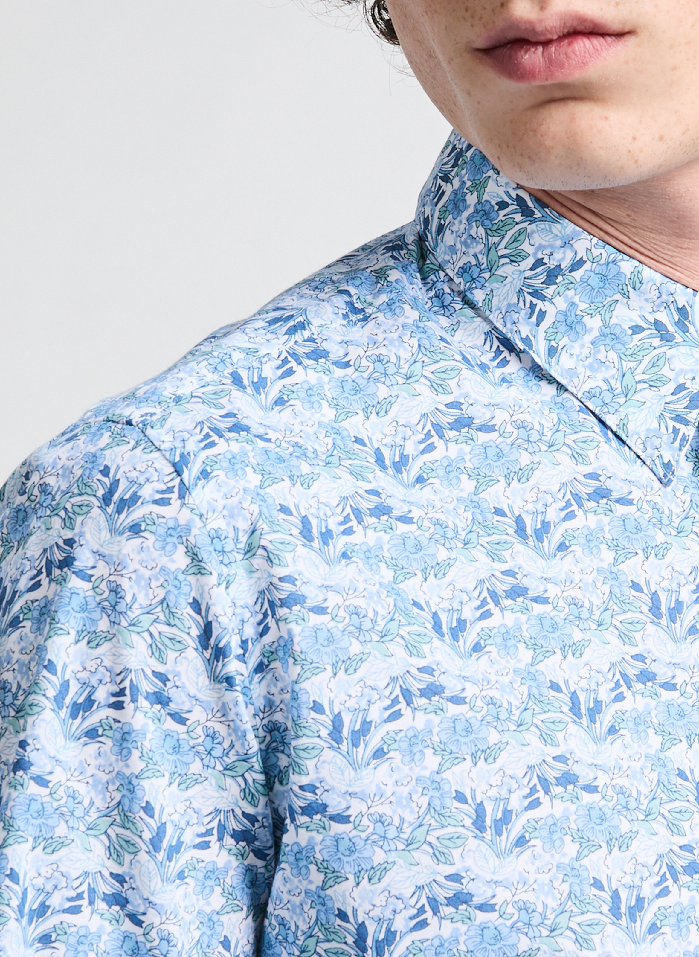  Printed cotton shirt AU PRINTEMPS PARIS Blue