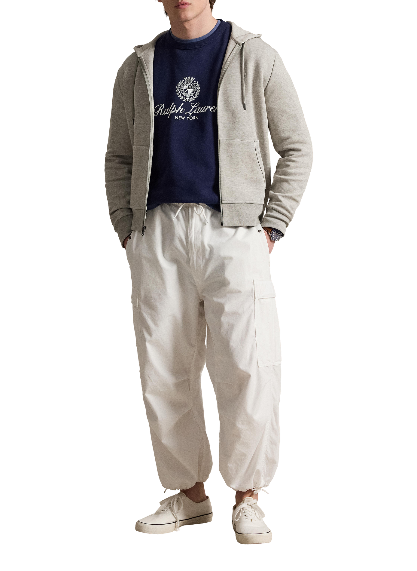 Hoodie avec fermeture à glissière POLO RALPH LAUREN Gris