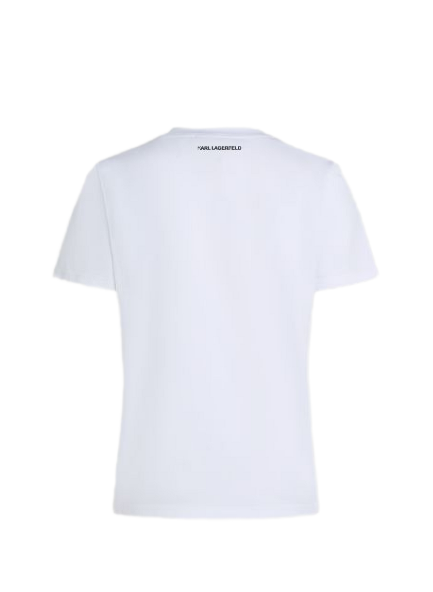 Round neck cotton t-shirt KARL LAGERFELD White