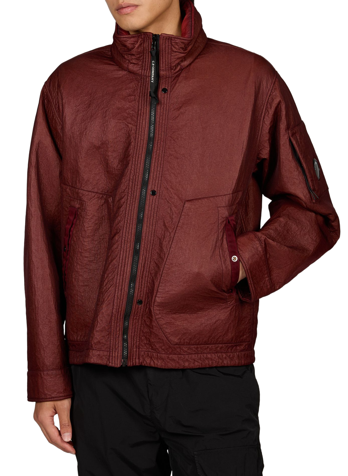 Blouson à capuche réversible CP COMPANY Rouge