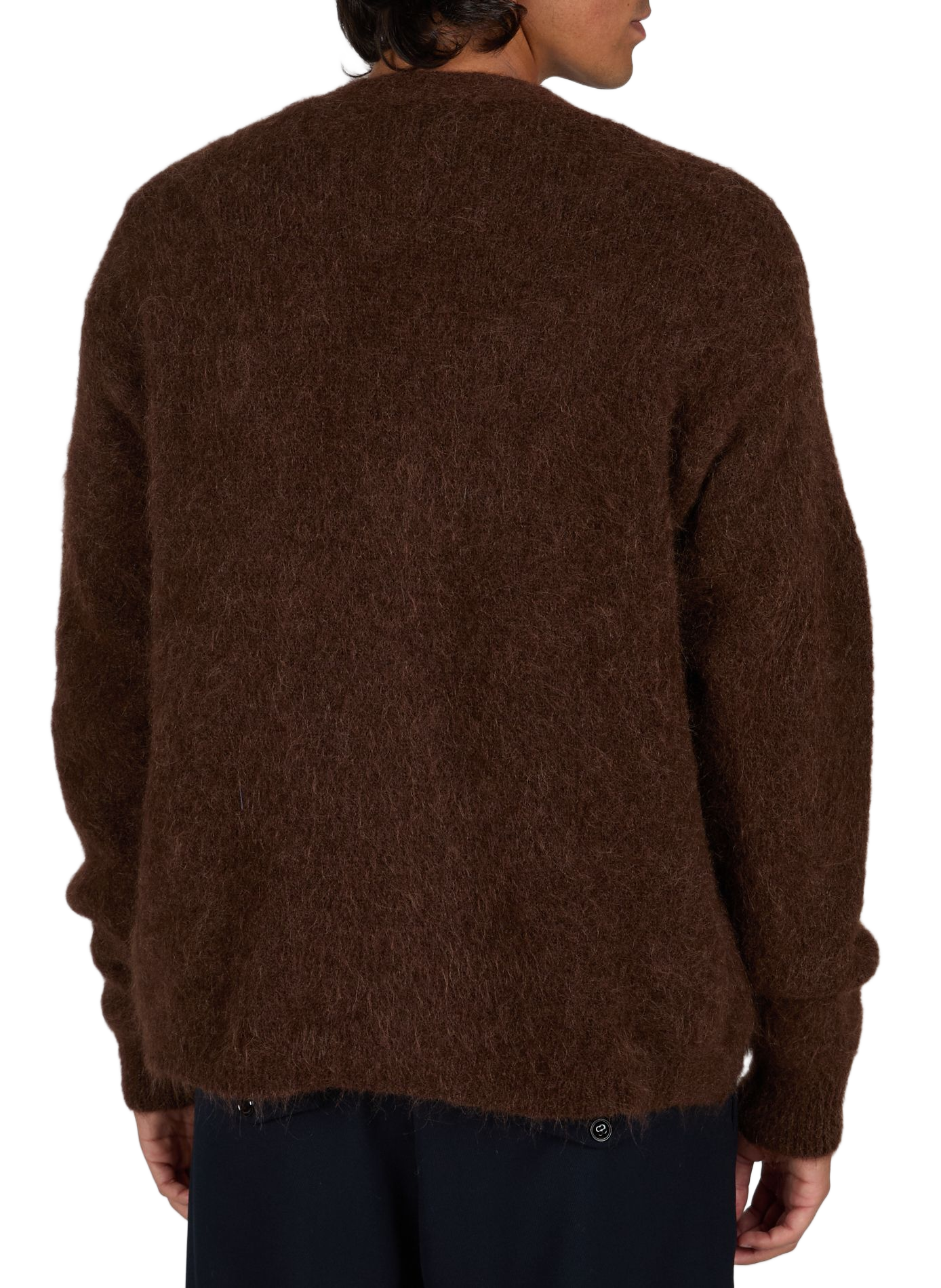 Cardigan droit boutonné avec broderie MAISON LABICHE Marron