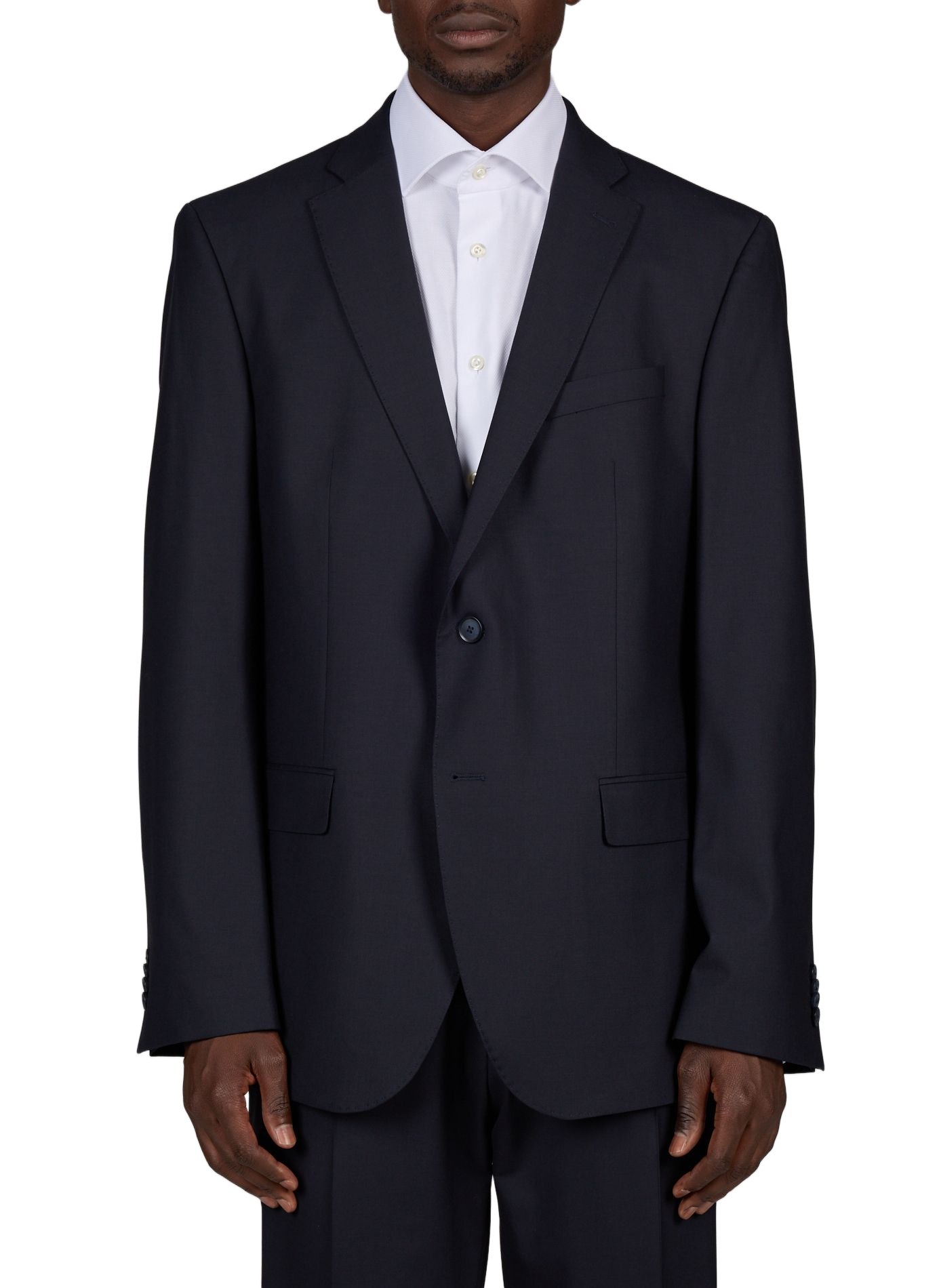 Blazer uni en laine vierge mélangée  PIERRE CARDIN Bleu