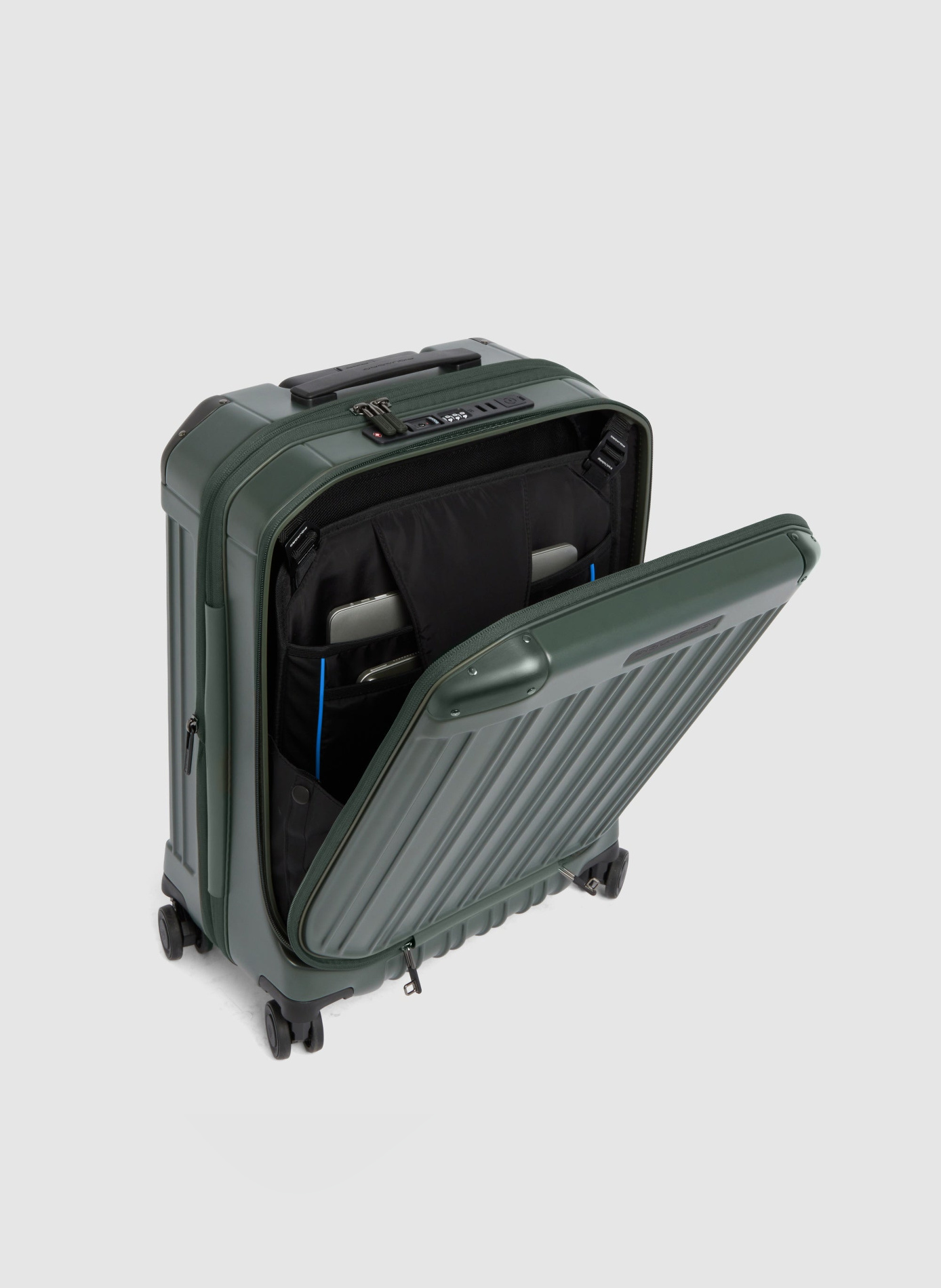 Handbagage voor laptop met twee openingen PIQUADRO Groen
