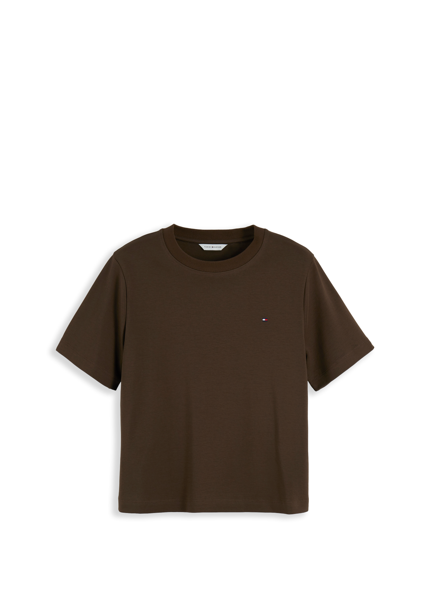 T-shirt uni en coton  Chocolate