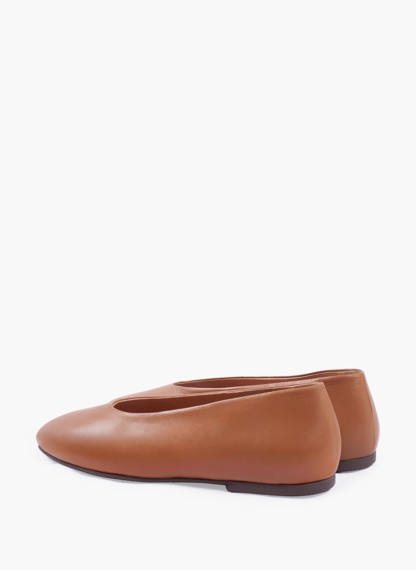 Ballerines souples paola cuir JULES & JENN Marron