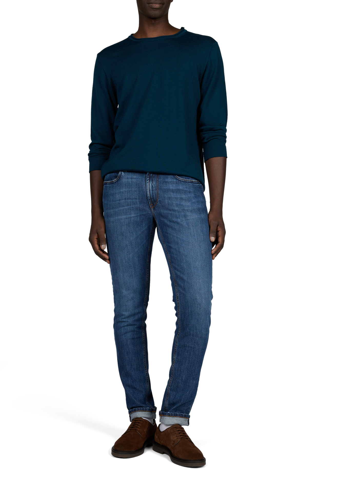 Straight-cut Giulio wool sweater | Blue LAFAURIE Men