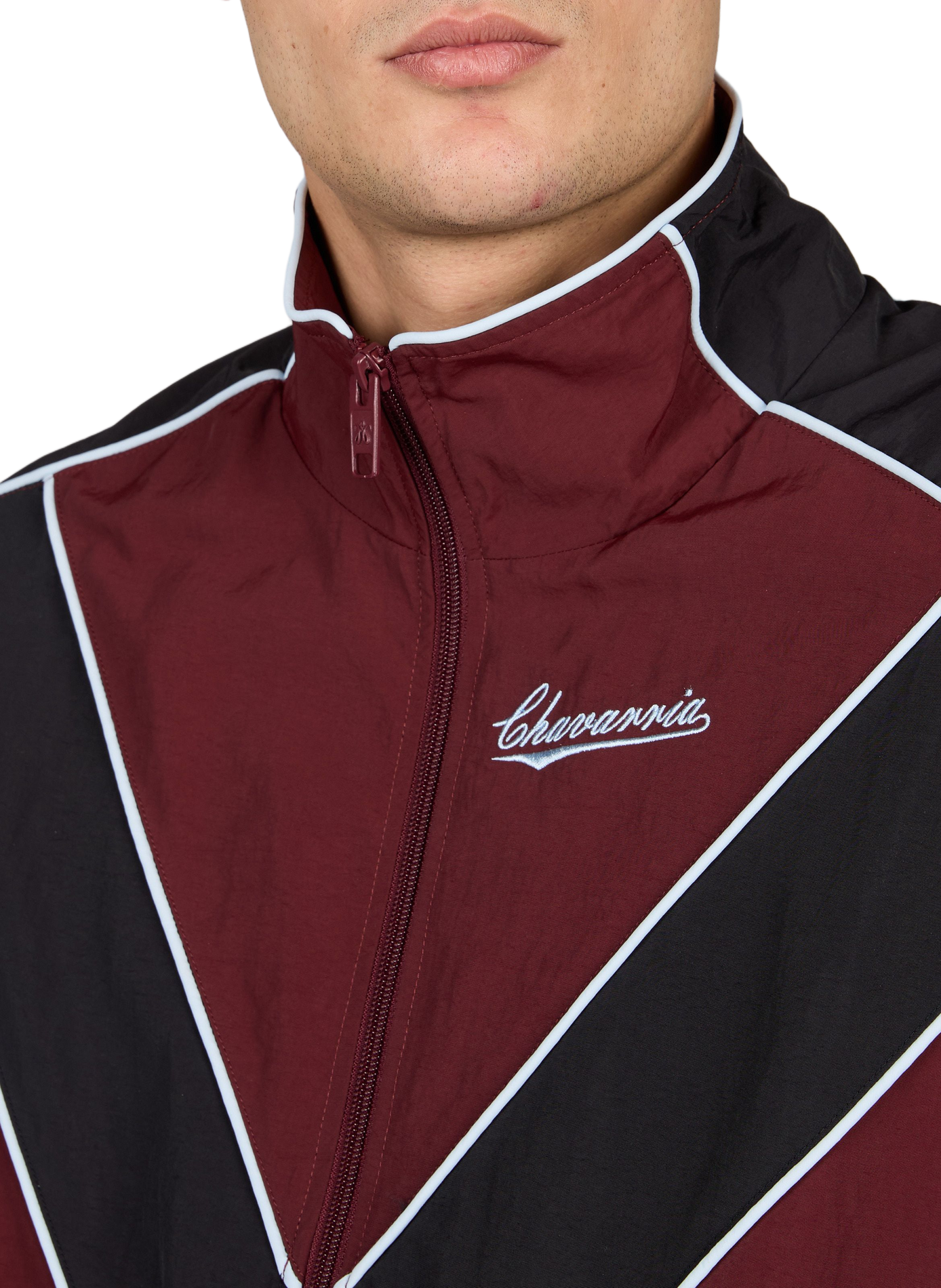 Straight jacket with high collar | Red WILLY CHAVARRIA Men