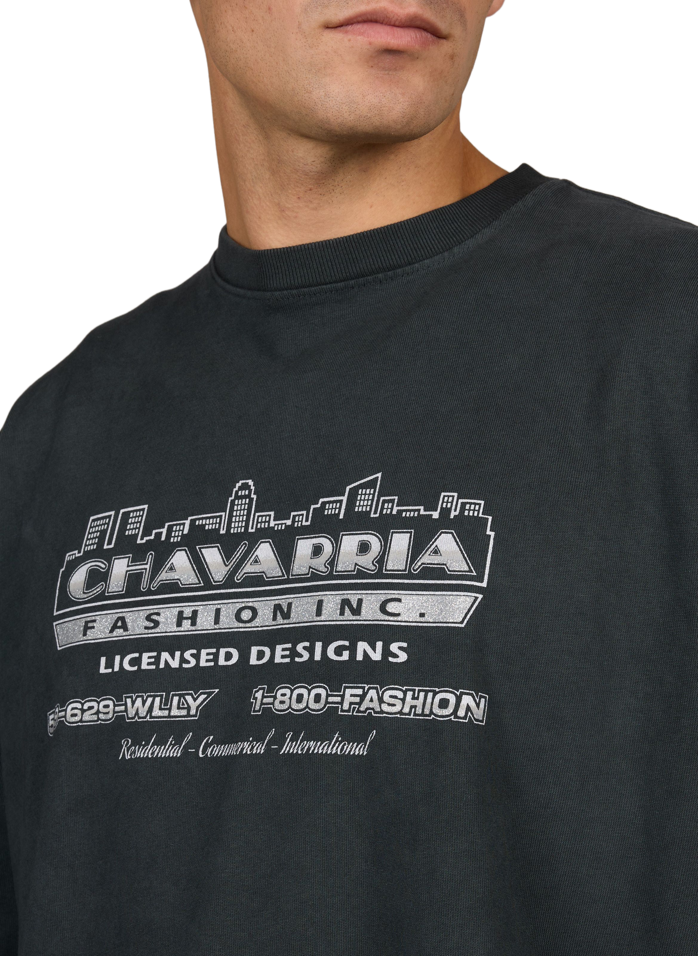 Loose-fit long-sleeved cotton T-shirt WILLY CHAVARRIA Grey