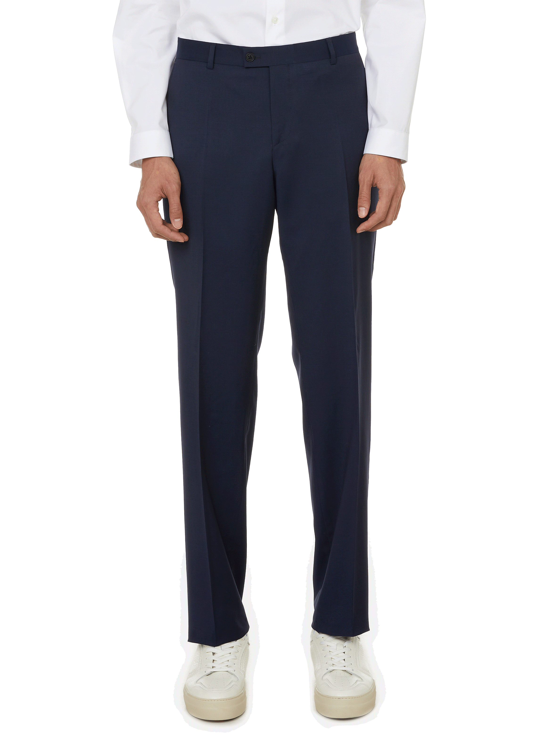BRUMMELL Wool cigarette trousers Blue