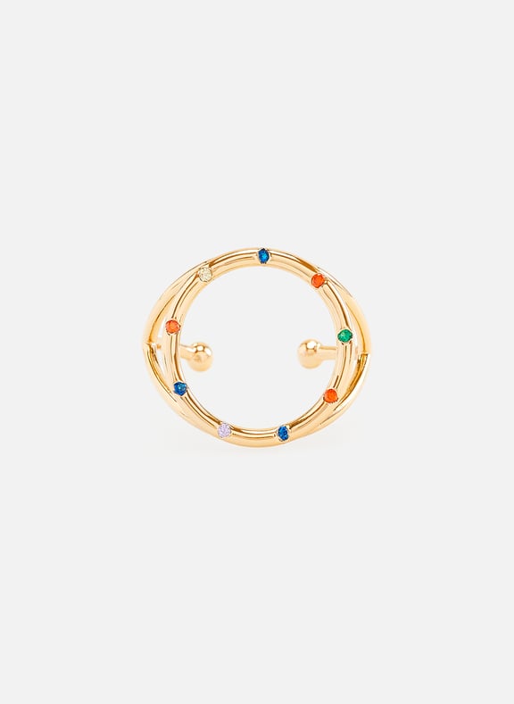 Bague avec cristaux Doré by AU PRINTEMPS PARIS AU PRINTEMPS PARIS Bague avec cristaux Doré