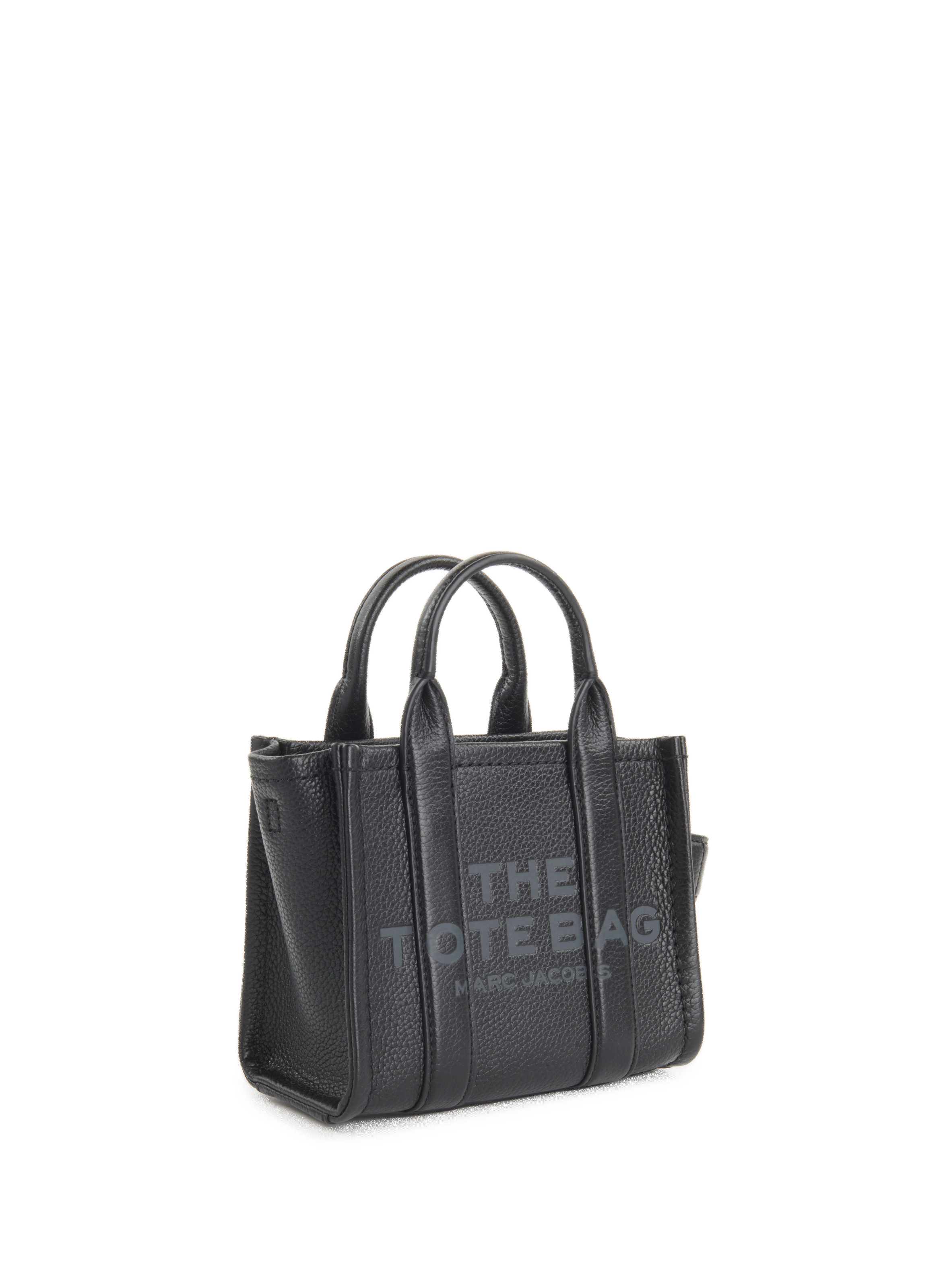 The Micro Tote leather mini bag MARC JACOBS Black