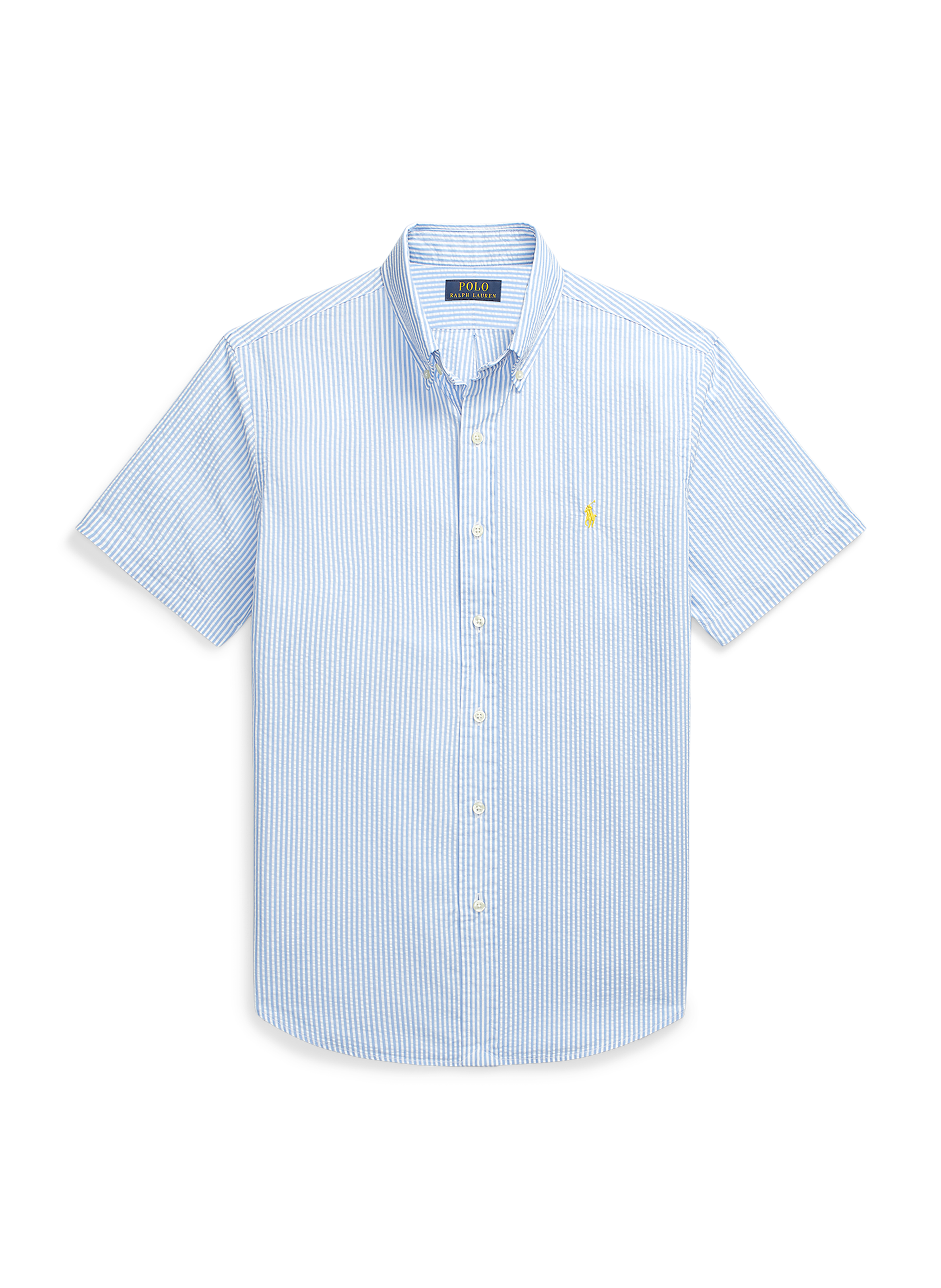 Chemise courte à rayures en coton  POLO RALPH LAUREN Bleu
