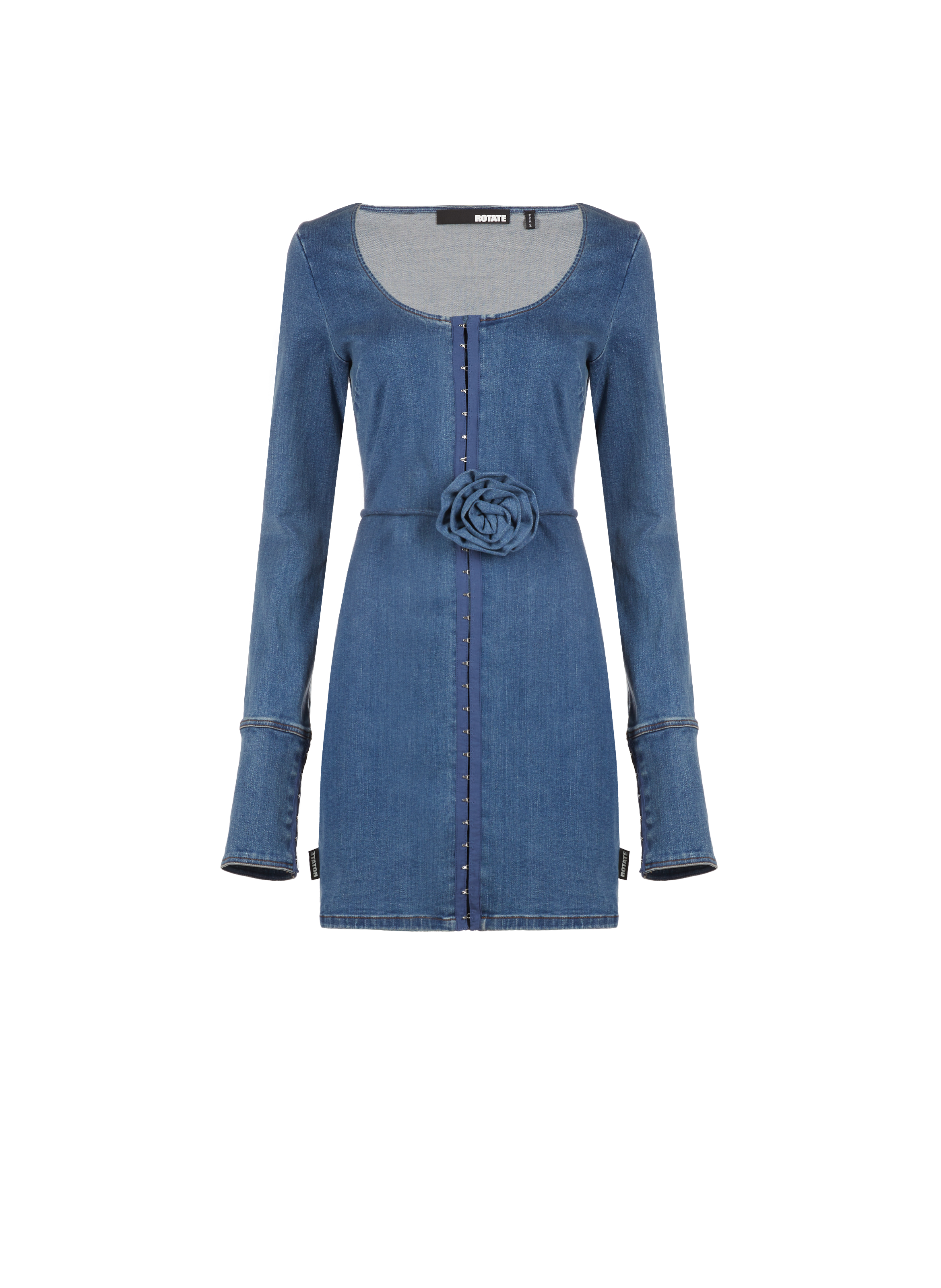 Robe courte en jean ROTATE Bleu