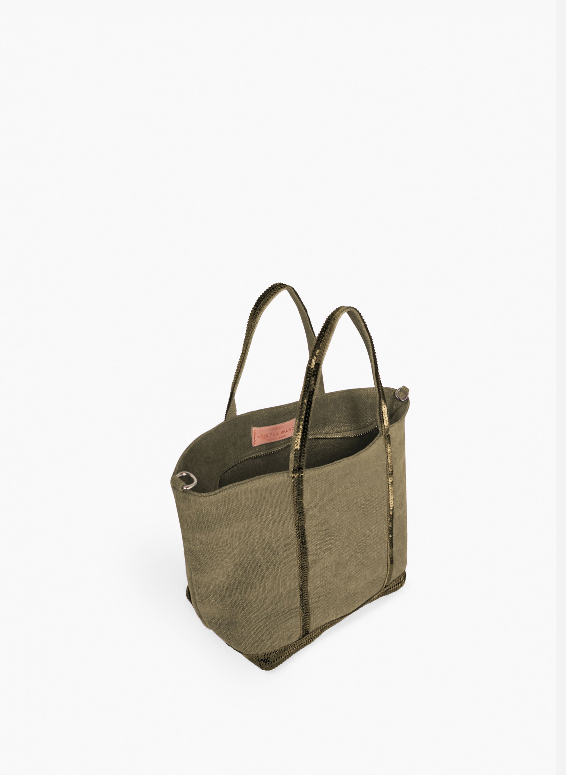 Cabas s en lin VANESSA BRUNO Kaki