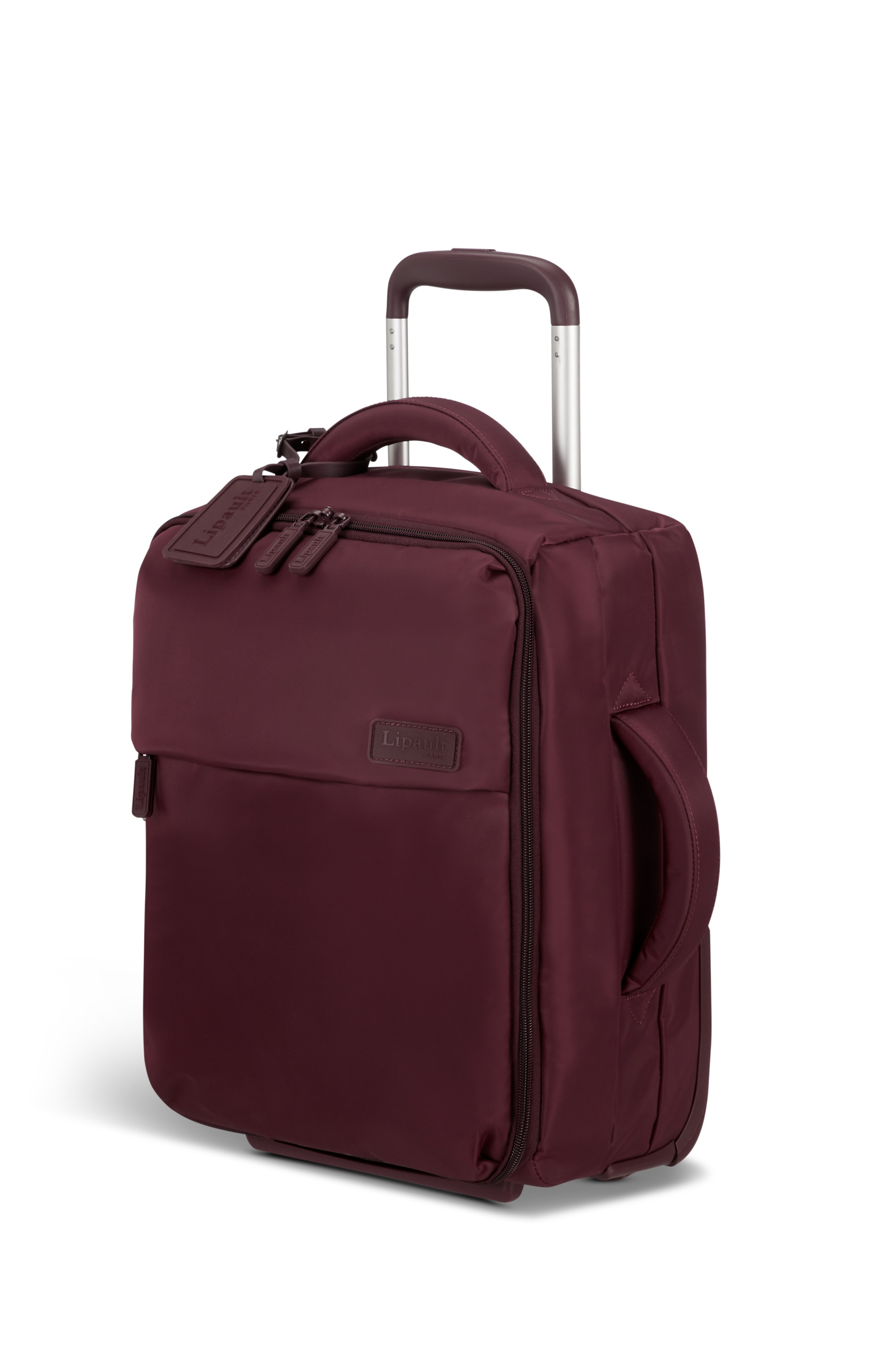 Foldable plume valise 2 roues taille s Rouge
