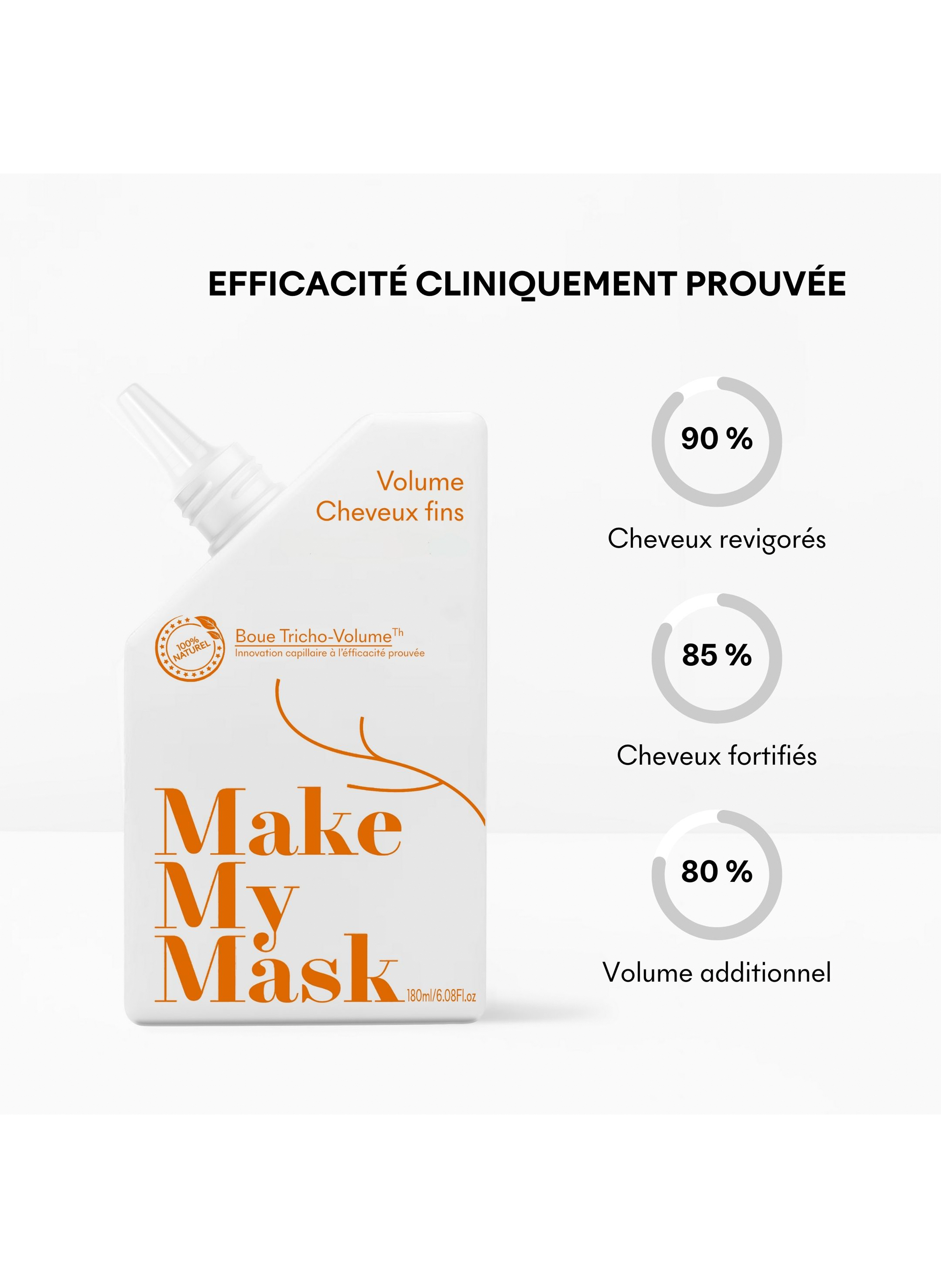 Boue Tricho-Volume - Cheveux fins MAKE MY MASK No color