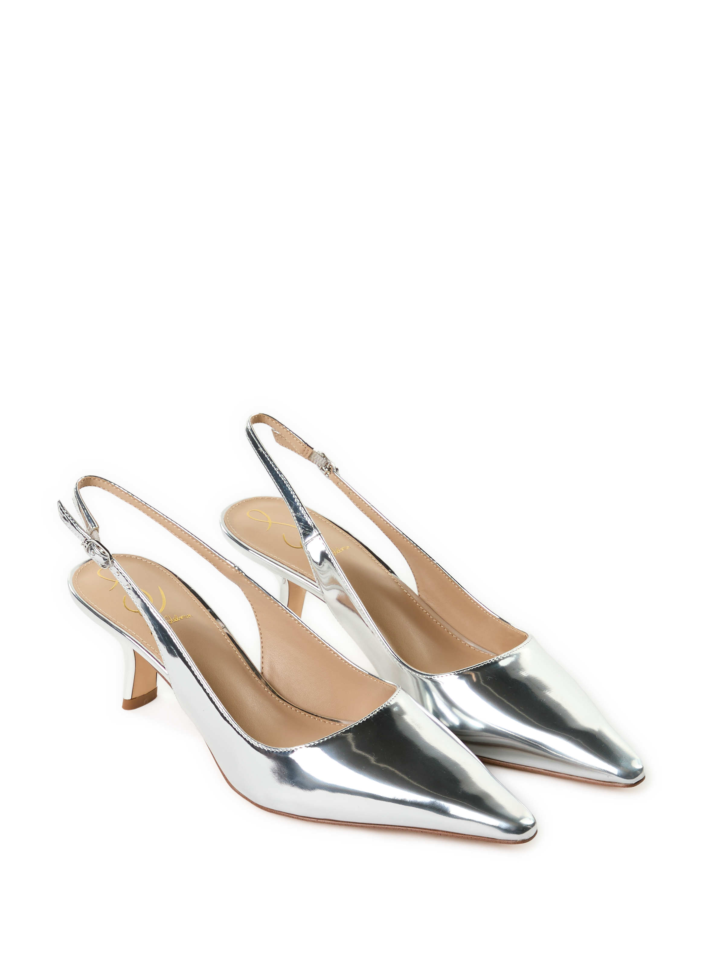 Sling-back Bianka métallisées  SAM EDELMAN Argent