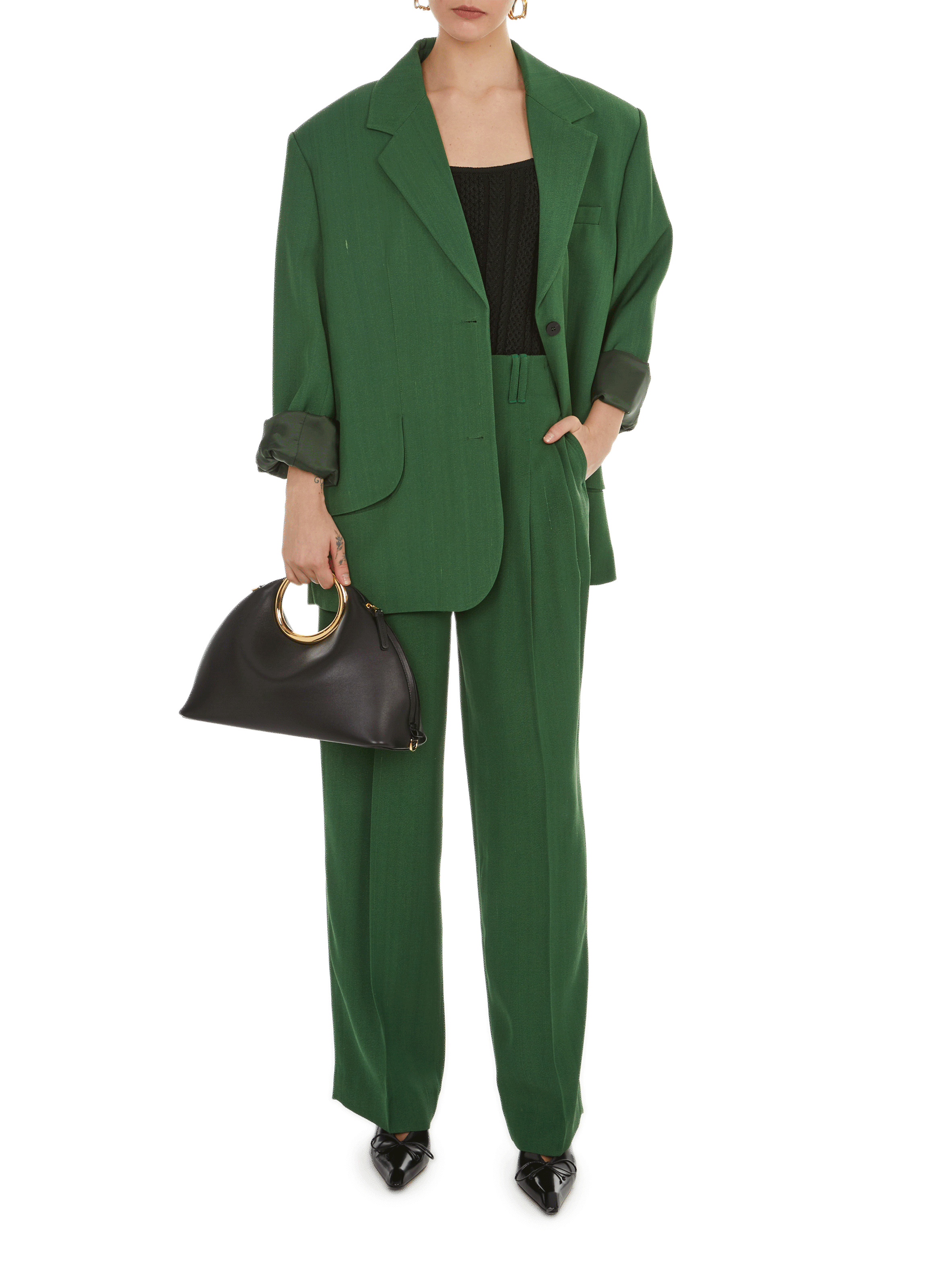 Pantalon en laine JACQUEMUS Vert