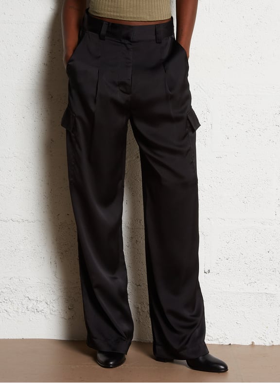 Pantalon large taille haute cary Noir by BA&SH BA&SH Pantalon large taille haute cary Noir