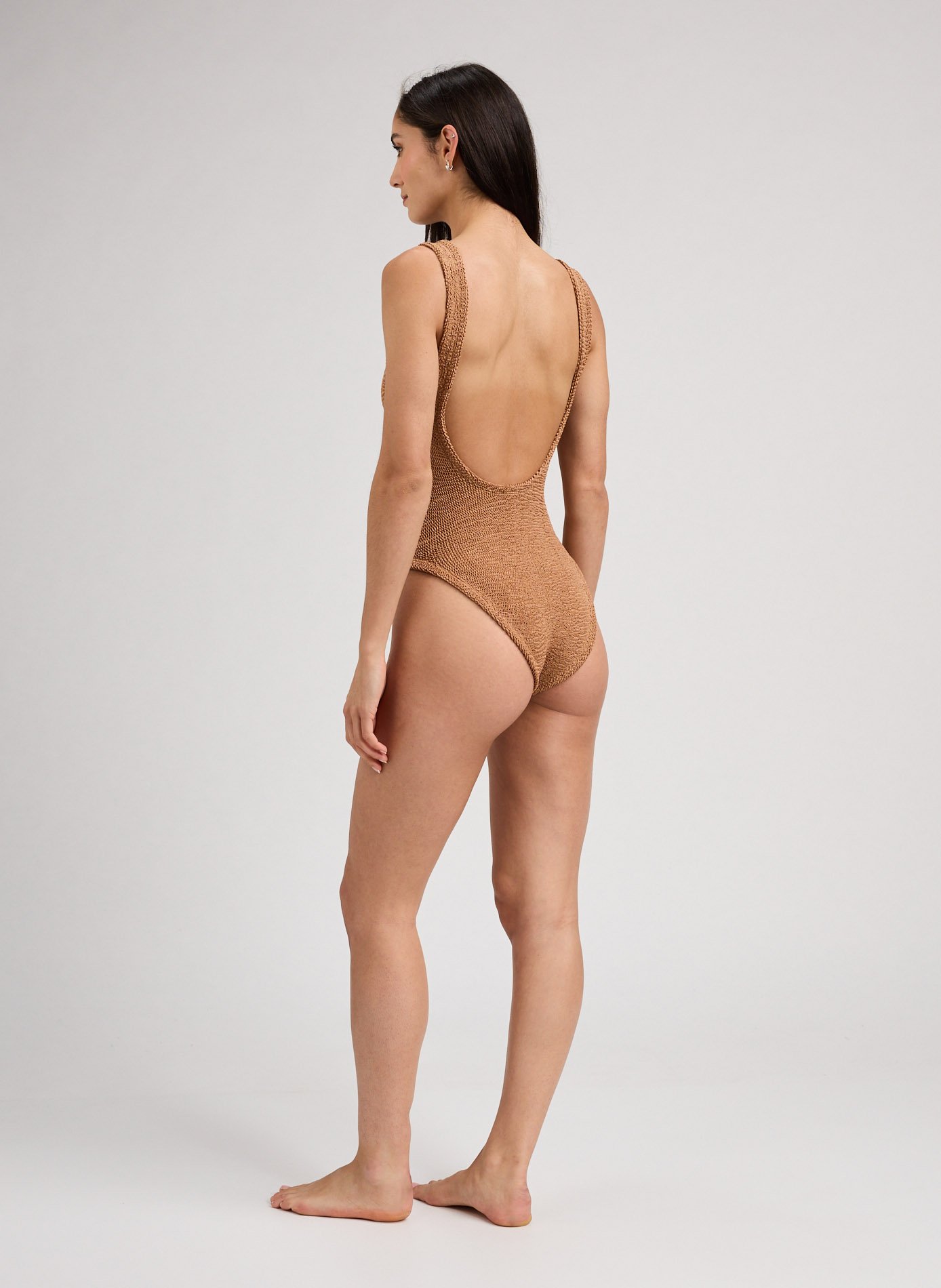 One-piece swimsuit Domino HUNZA G Brown