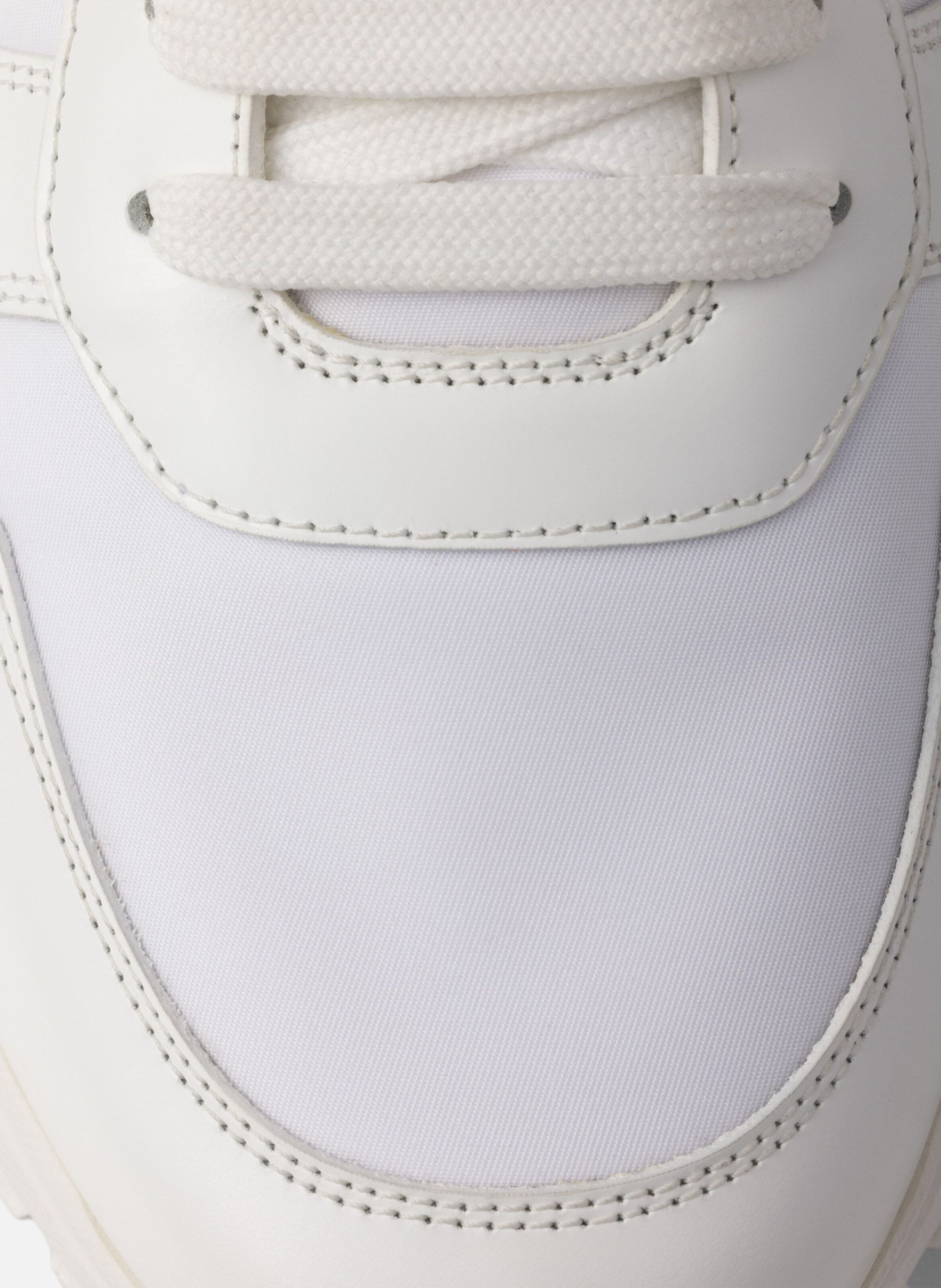 Sneakers prax 01 en cuir brossé et re-nylon PRADA Blanc