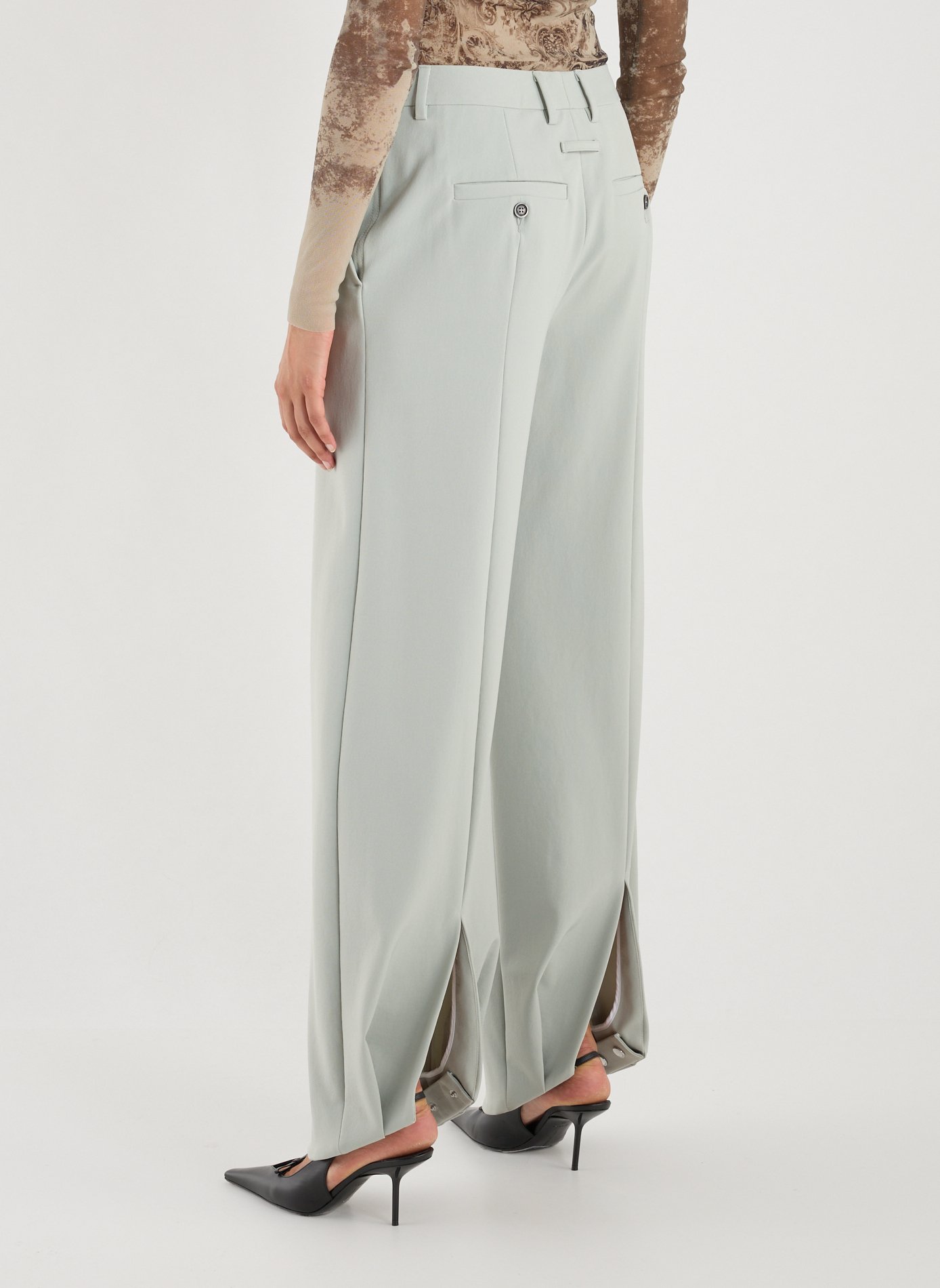 Straight cut stirrup pants JEAN PAUL GAULTIER Grey