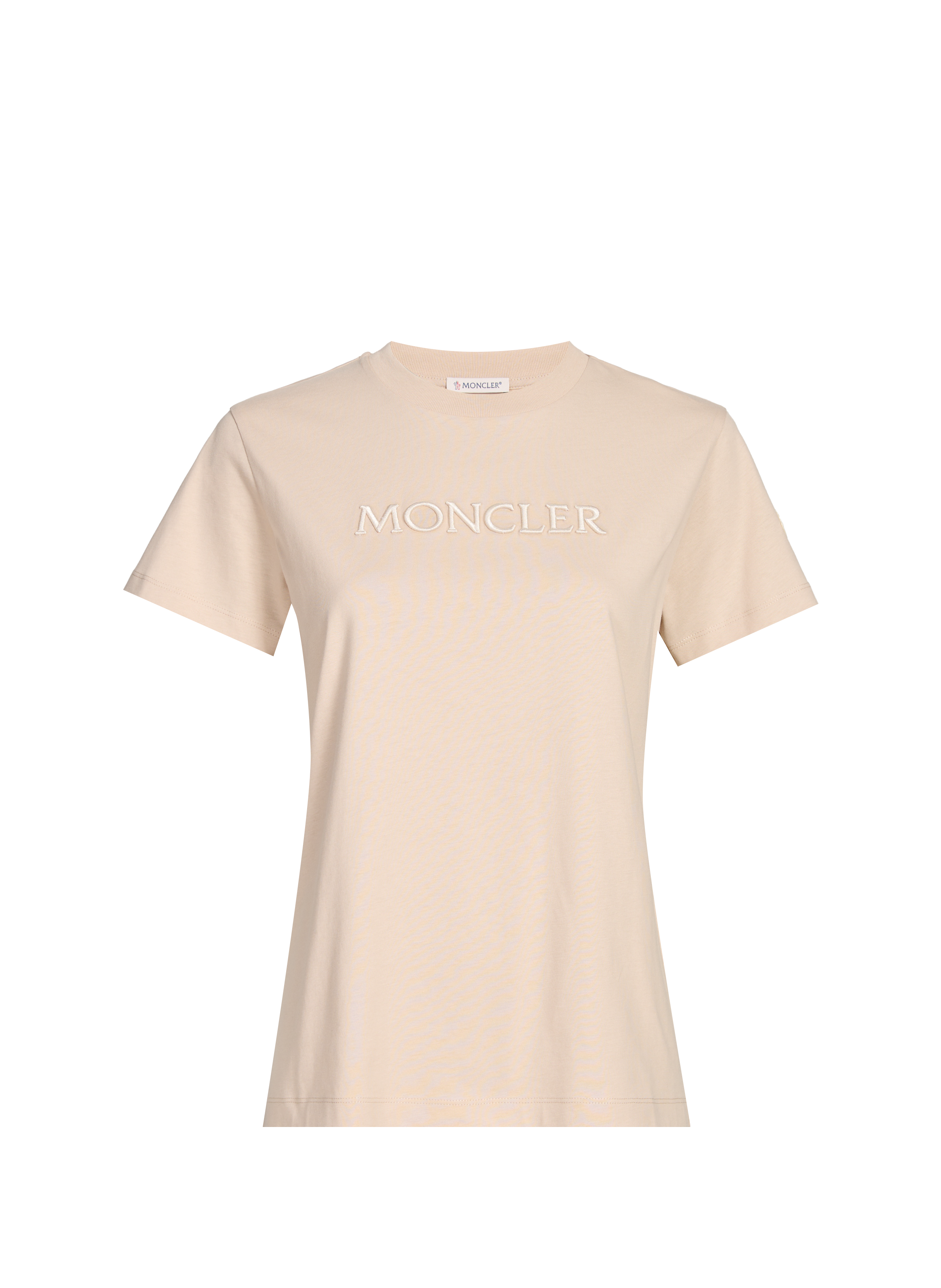Cotton Logo T-shirt MONCLER Beige