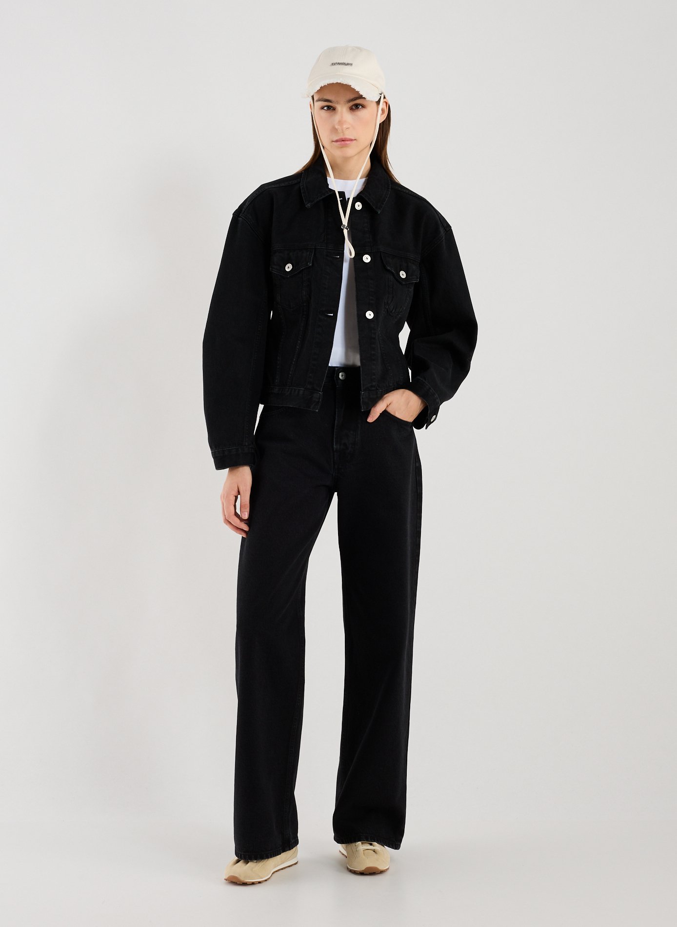 Large Denim Jeans JACQUEMUS Black