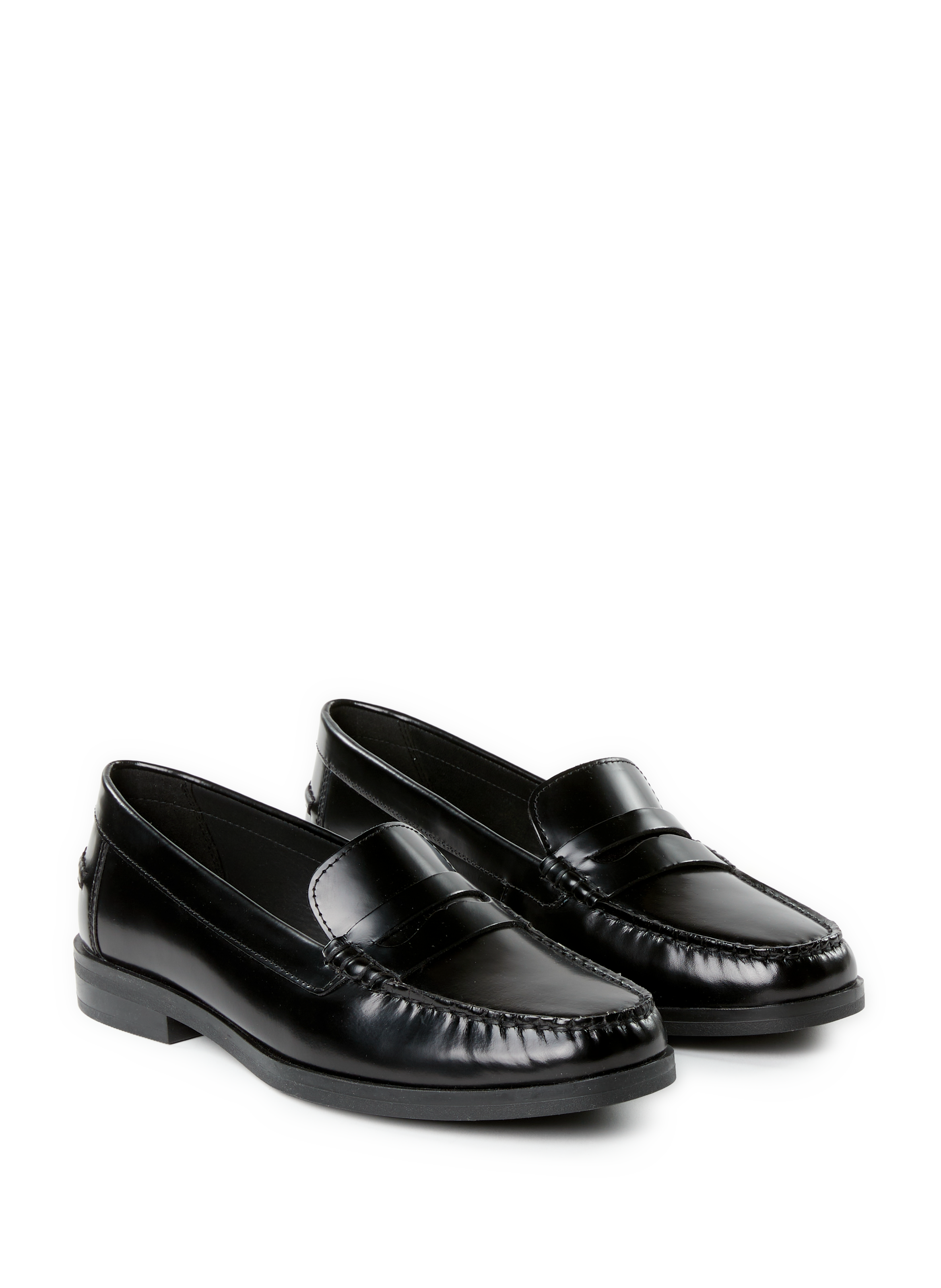 Calfskin leather loafers GEOX Black