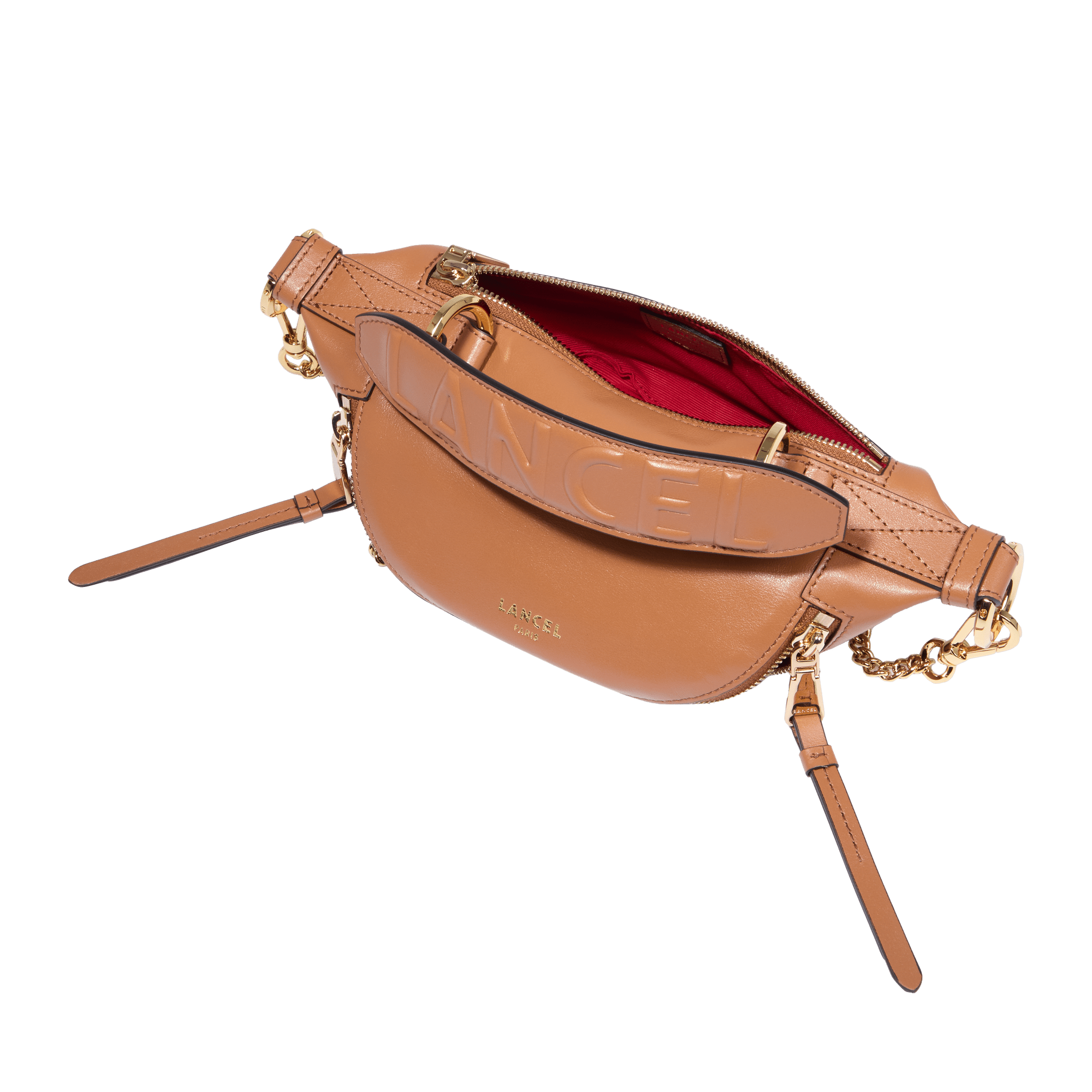 Mini sac porté croisé - origami de lancel LANCEL Marron