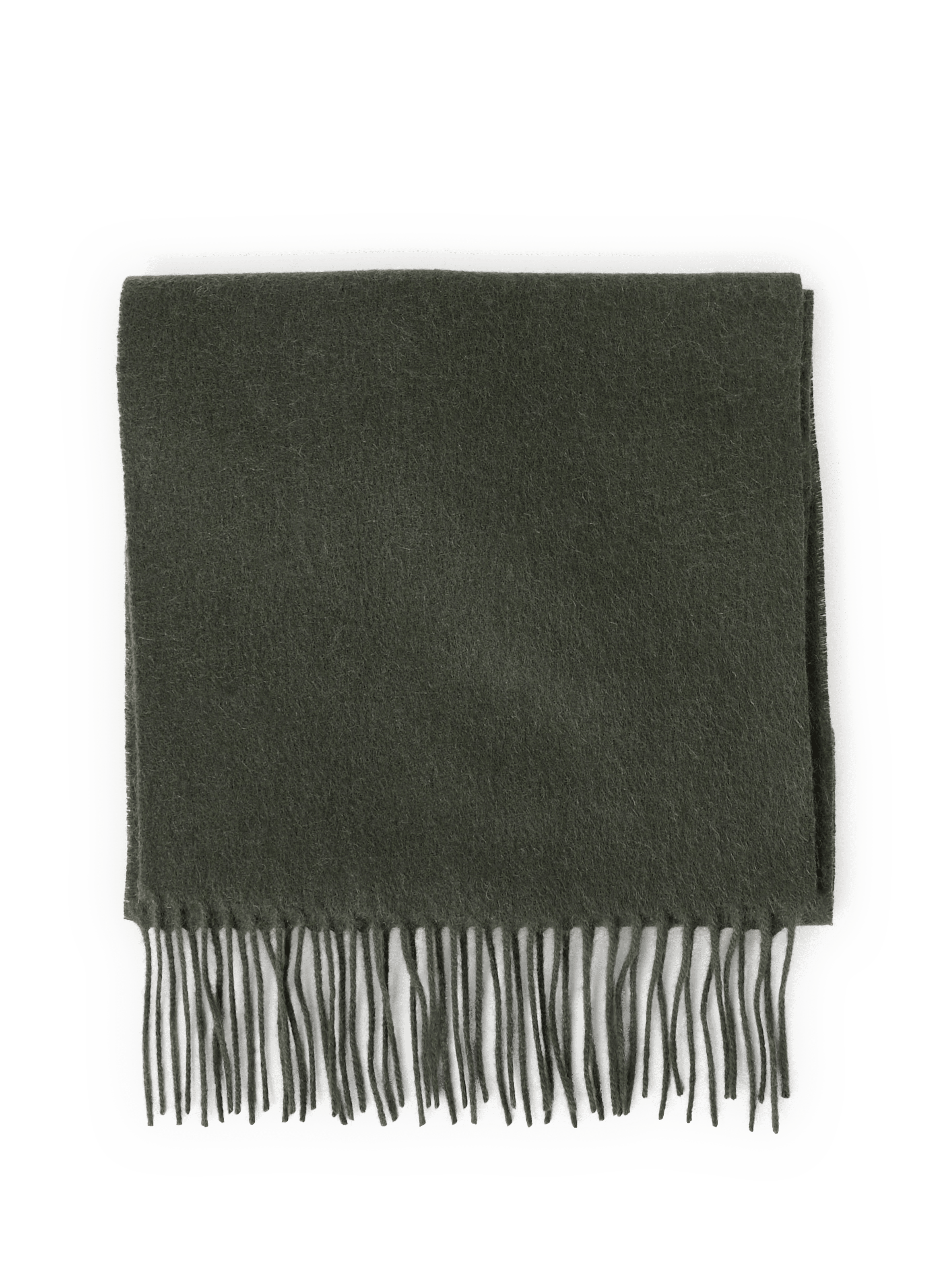 HACKETT Cashmere scarf with fringed edges Green